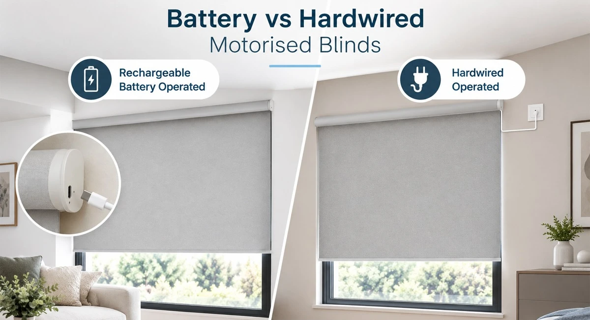 Battery vs Hardwired Motorised Blinds