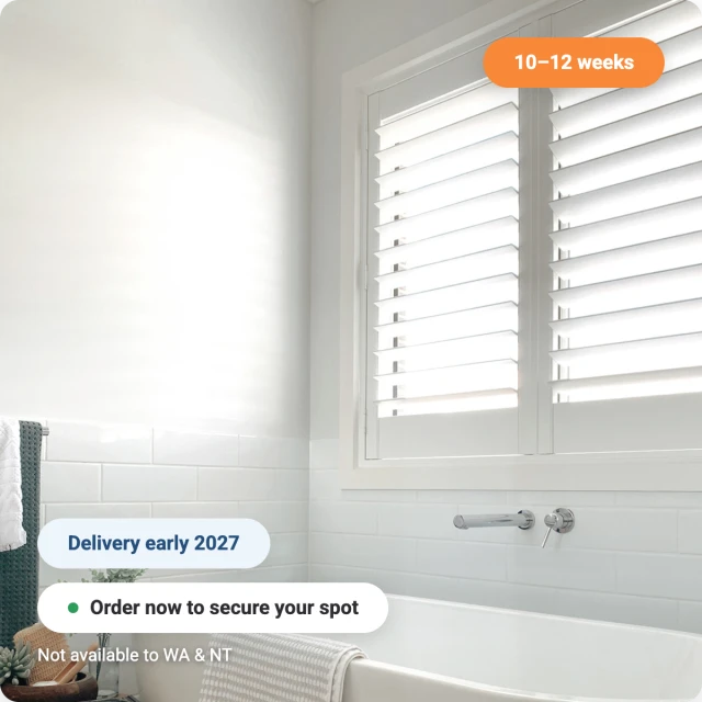 Cool White Plantation Shutter