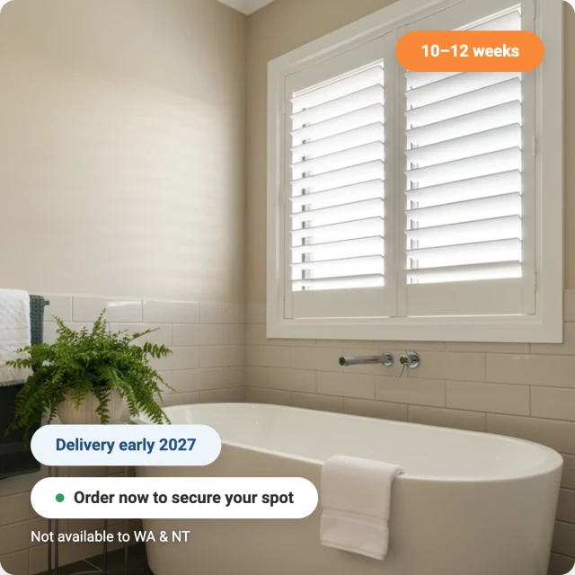 Neutral White Plantation Shutter