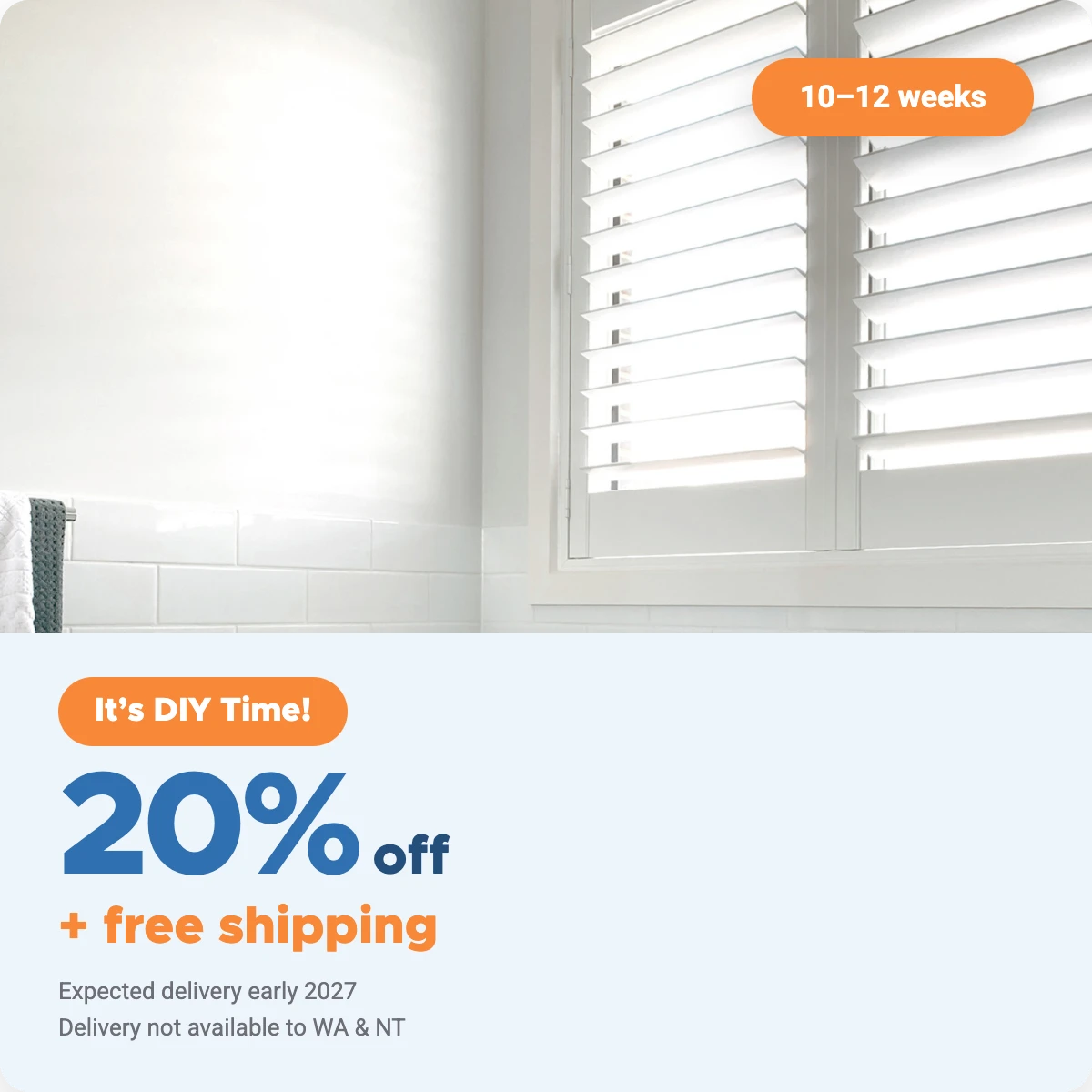 Cool White Plantation Shutter