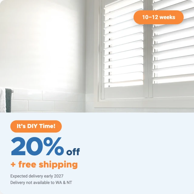 Cool White Plantation Shutter