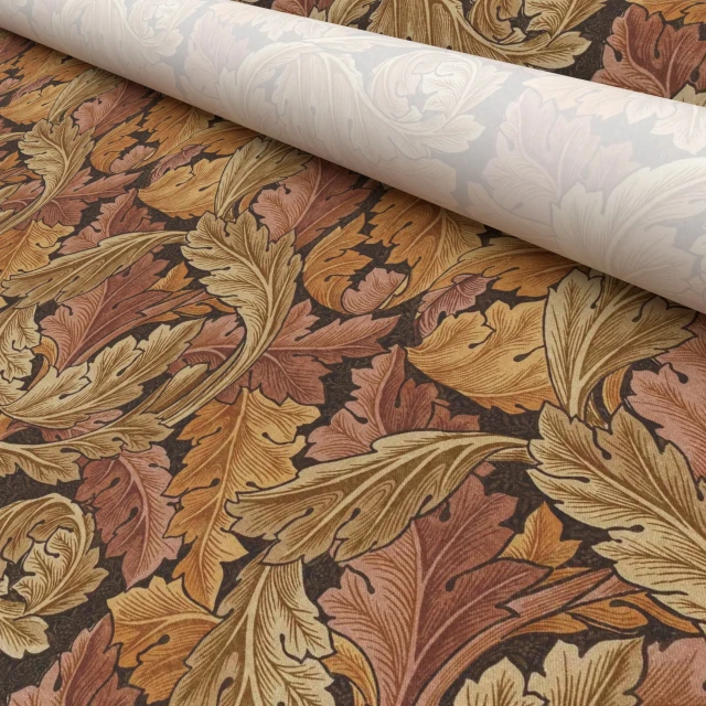 William Morris Acanthus Acorn Roller Sample