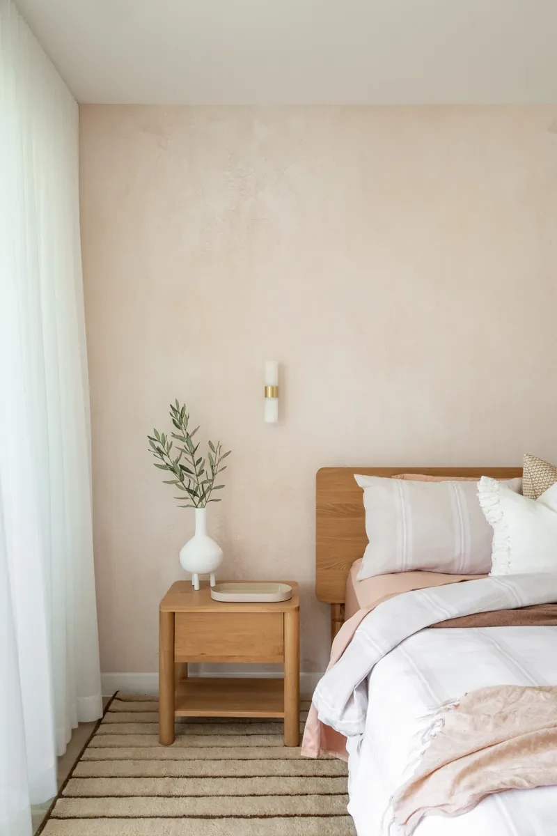 Bedroom with sheer curtains Bedroom with sheer curtains
