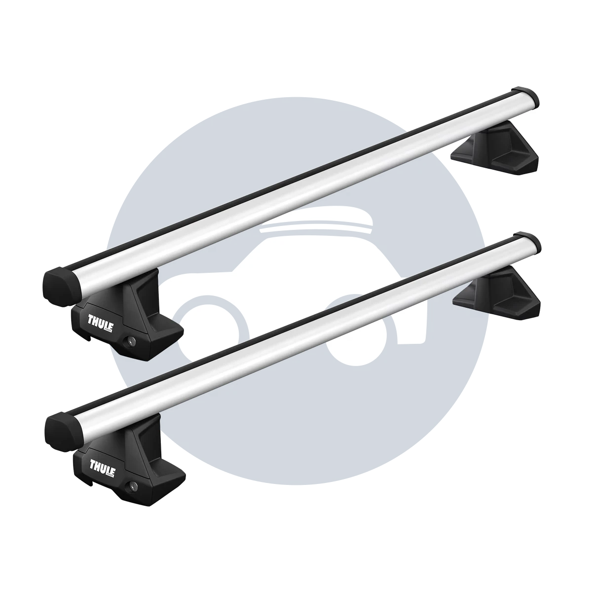 Thule 710500 ProBar Evo Bar Silver Thru Bar Roof rack Set