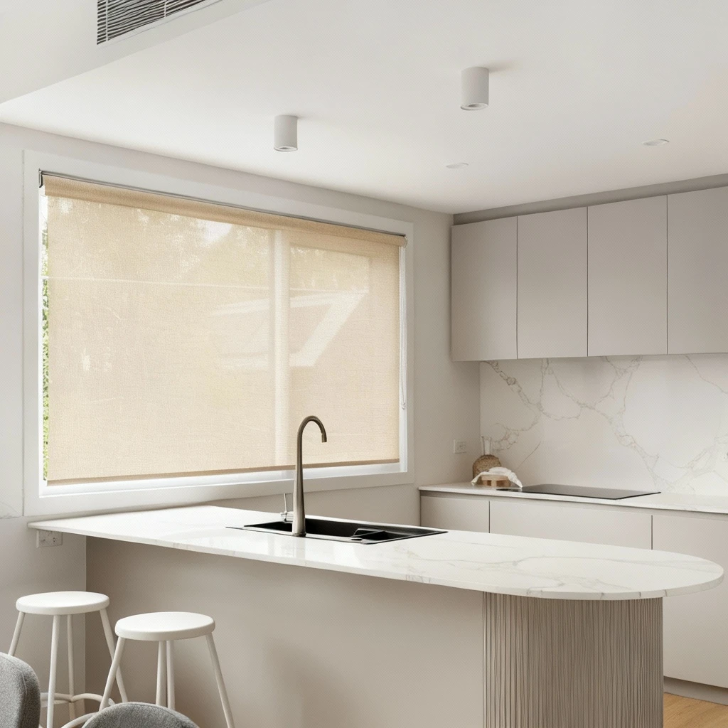 Palm Beach Pearl Light Filter Roller Blind