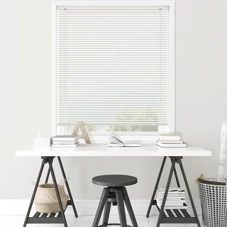 Budget 25mm Aluminium Venetian White
