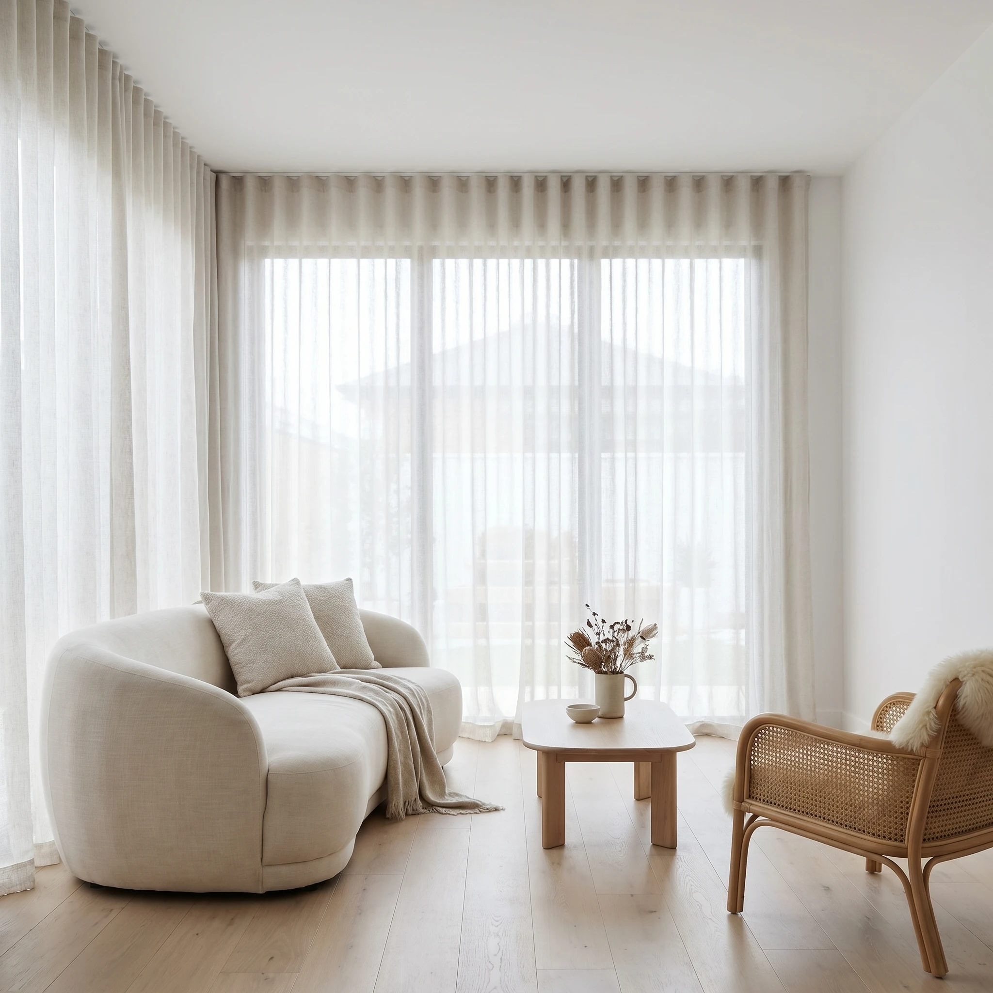 Blush Bali Sheer Curtain
