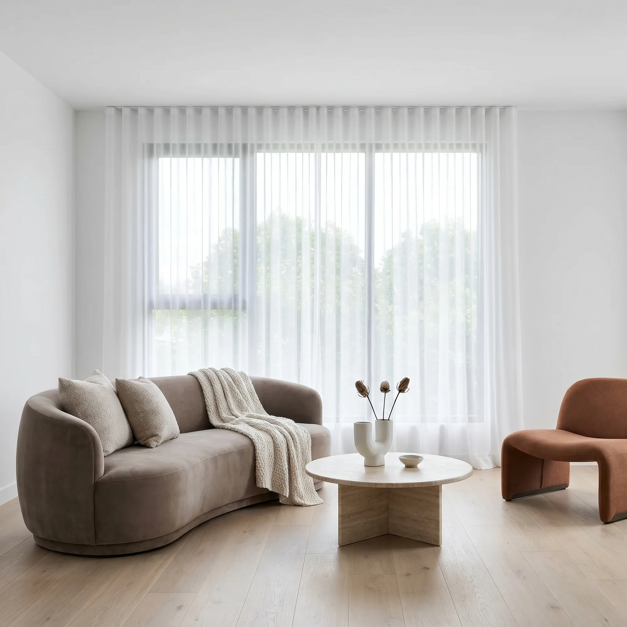 Chalk Bali Sheer Curtain