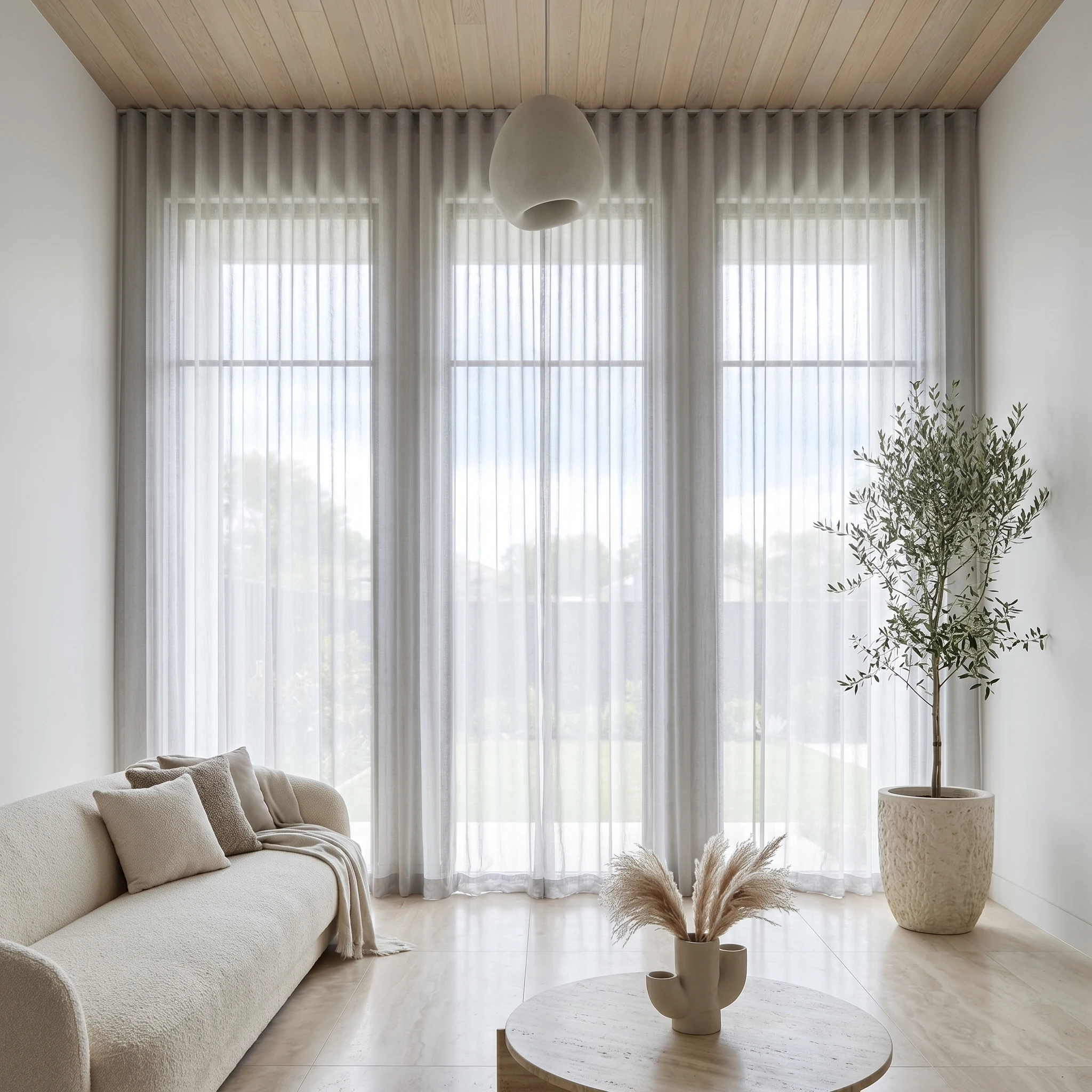 Alabaster Coco Sheer Curtain