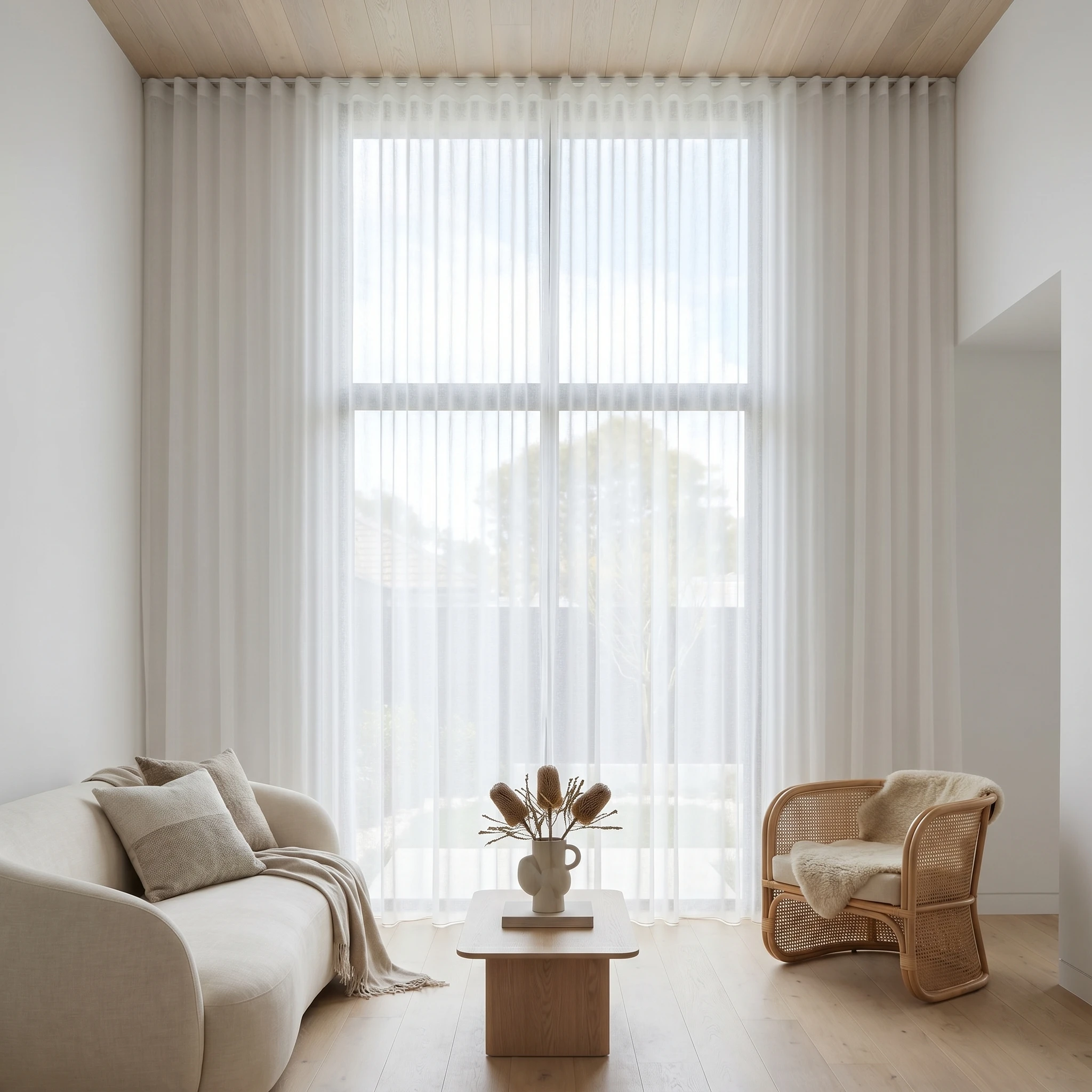 Snow Montreux Sheer Curtain
