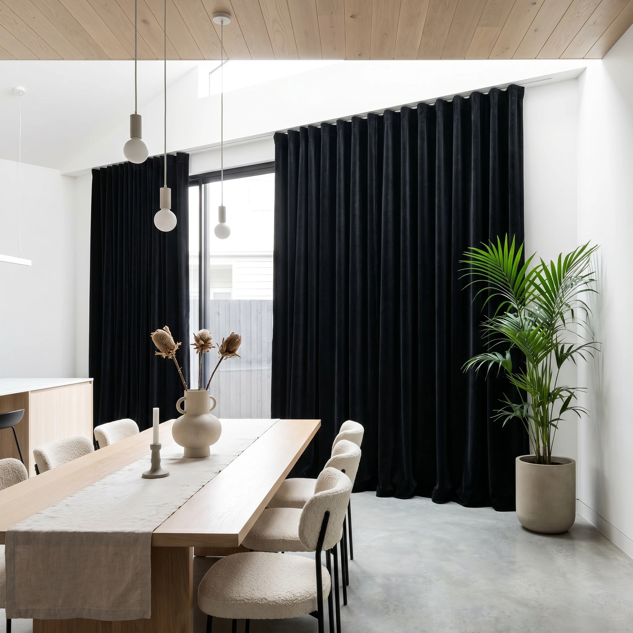 Black Lafayette Velvet Curtain