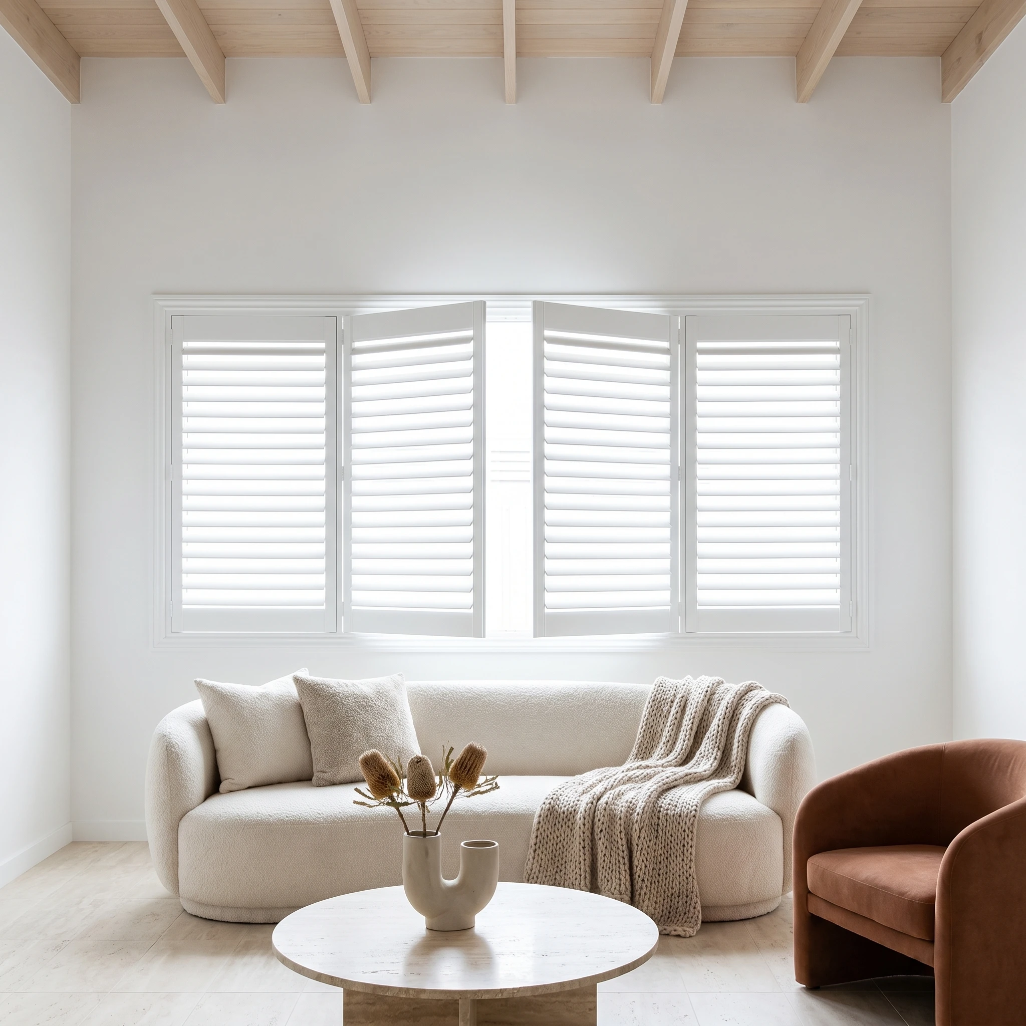 Premium Polyshield PVC Shutter Off White
