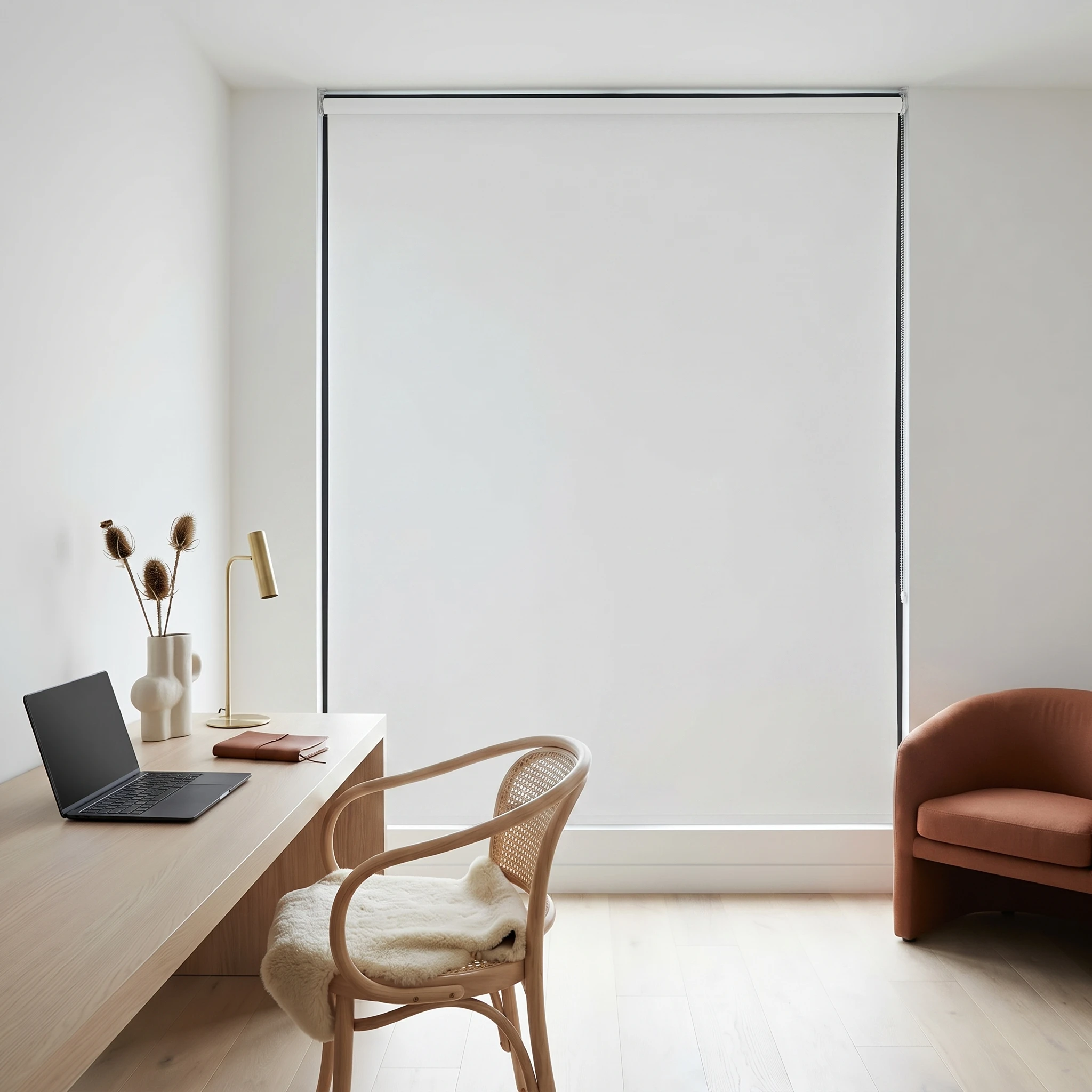 Brilliant White Edge Blockout Roller Blind