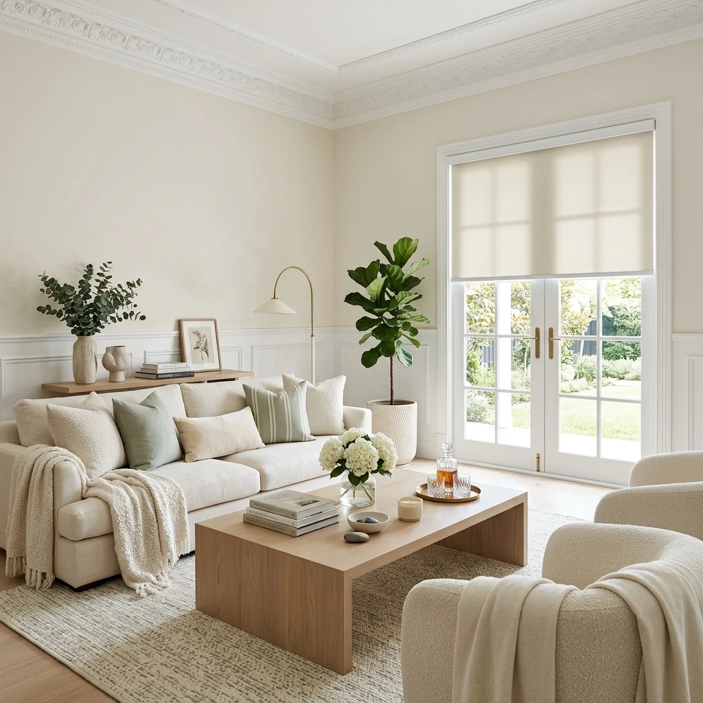 Oatmeal Kew Blockout Roller Blind