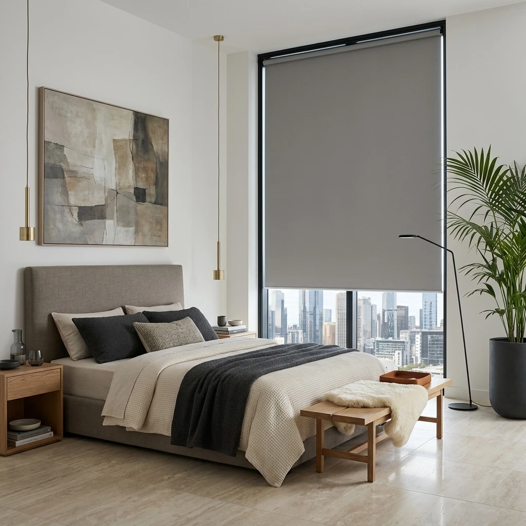 Pewter Kew Blockout Roller Blind