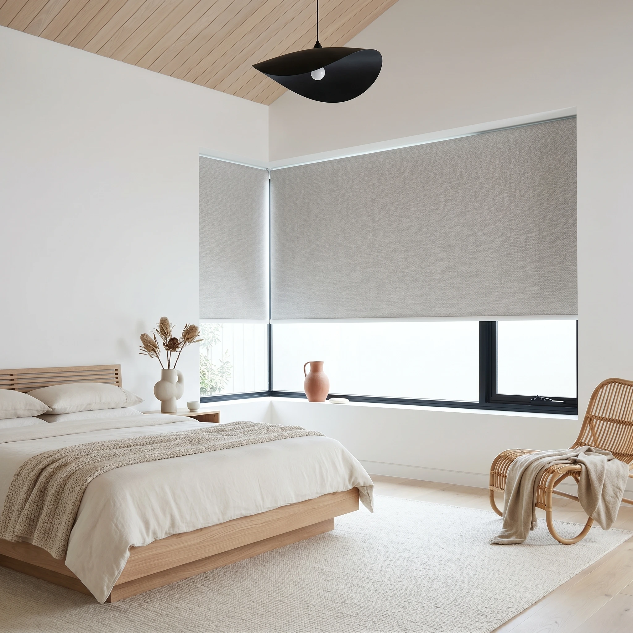 Dove Linesque Blockout Roller Blind