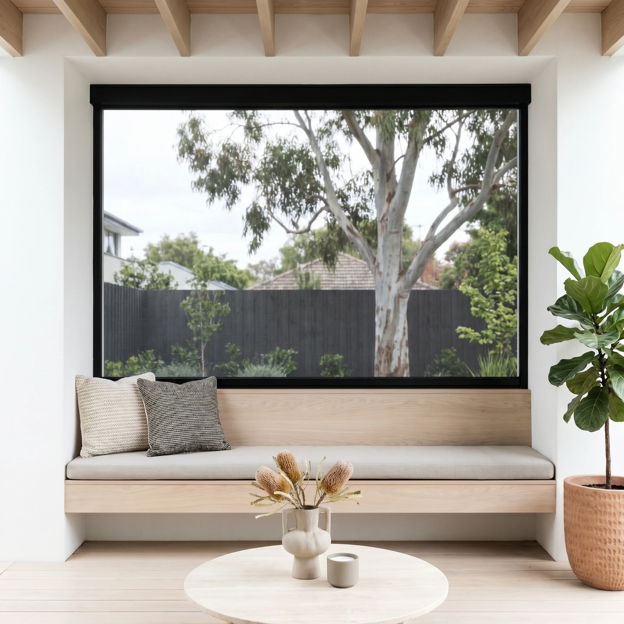 Black Kleen Screen Roller Blind