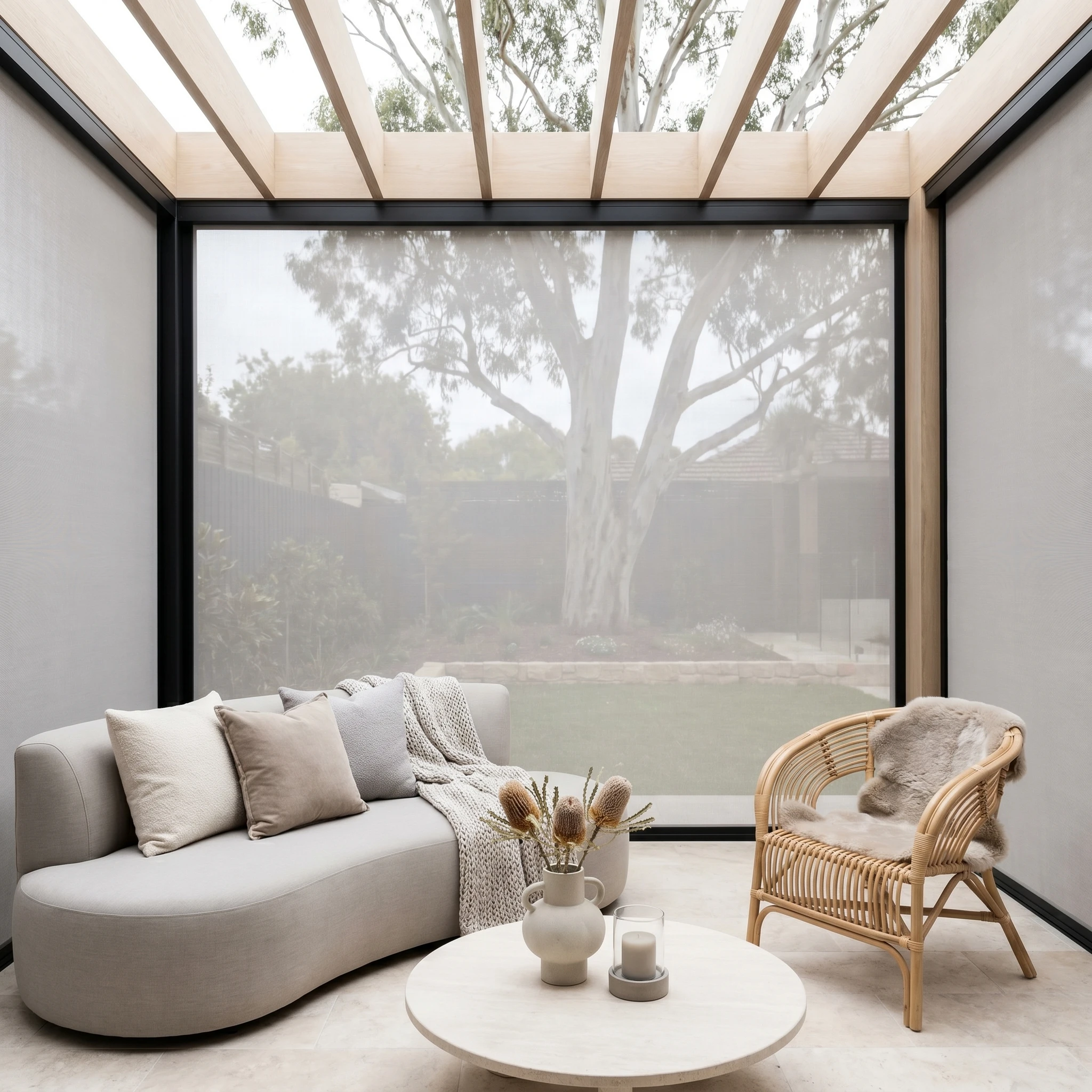 Pumice Kleen Screen Roller Blind