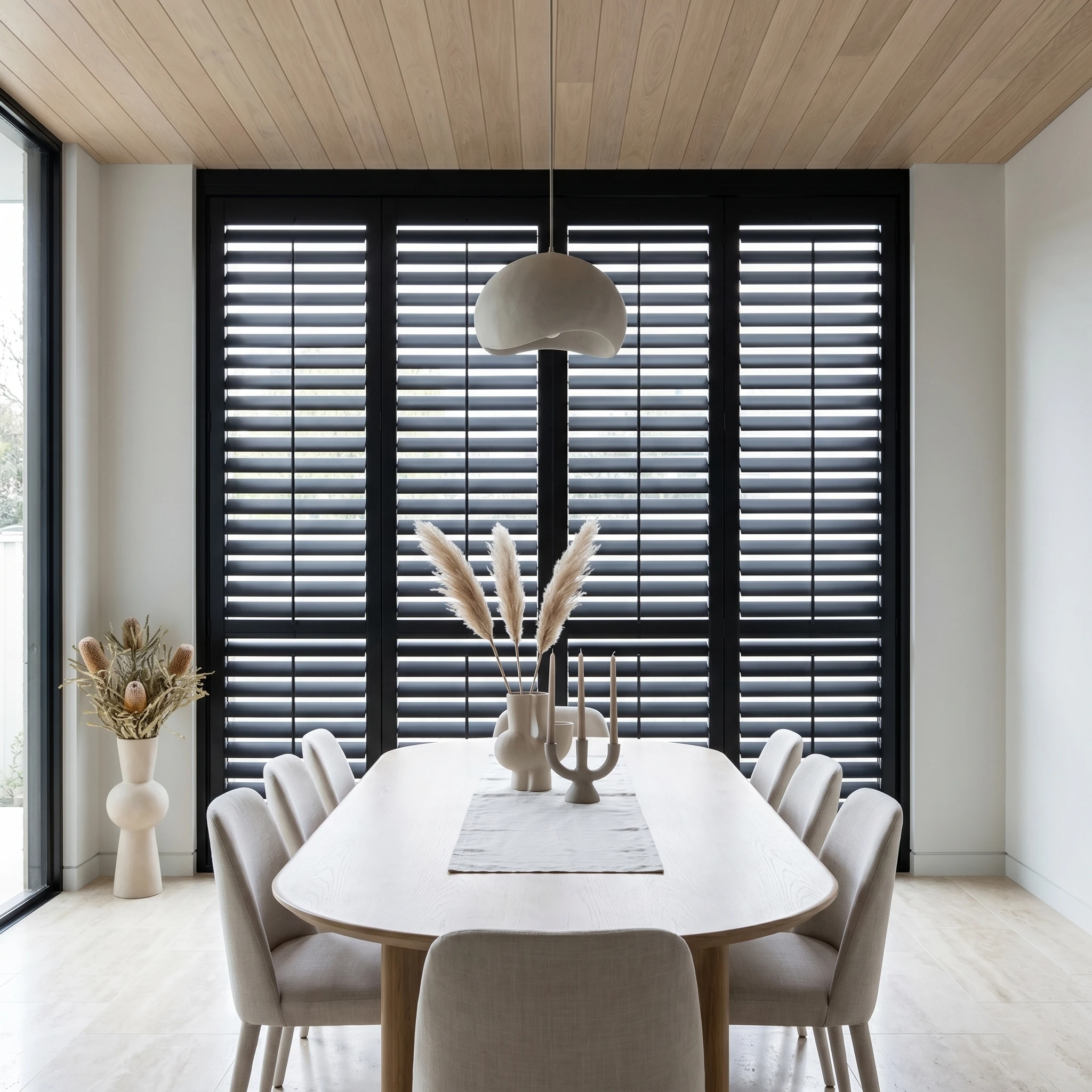 Premium Timber Shutter Black
