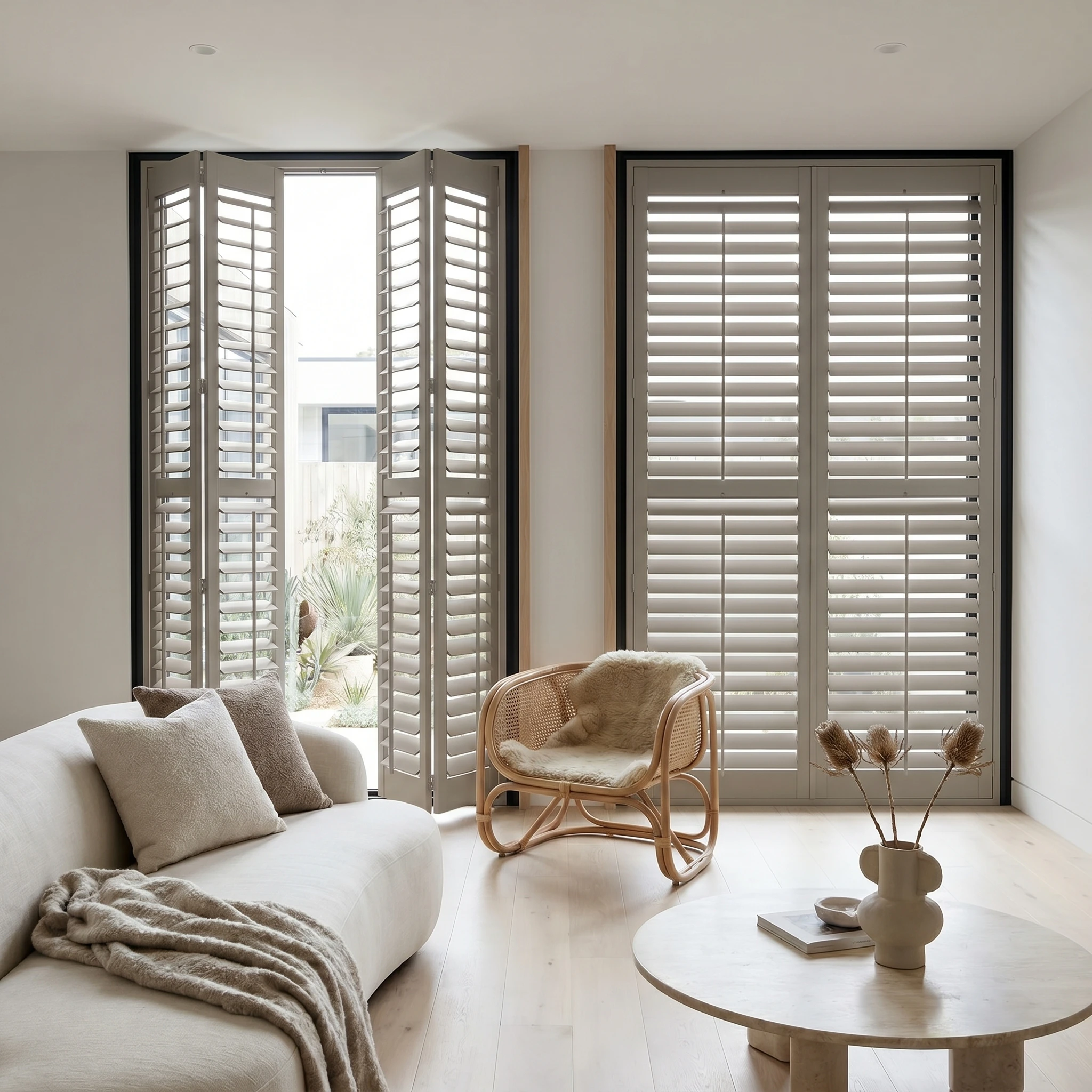 Premium Timber Shutter Brown