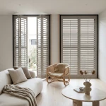 Premium Timber Shutter Brown