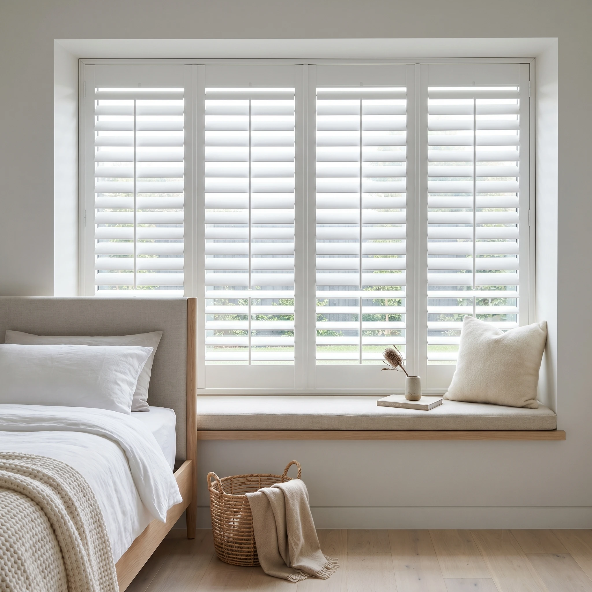 Premium Timber Shutter Vivid White
