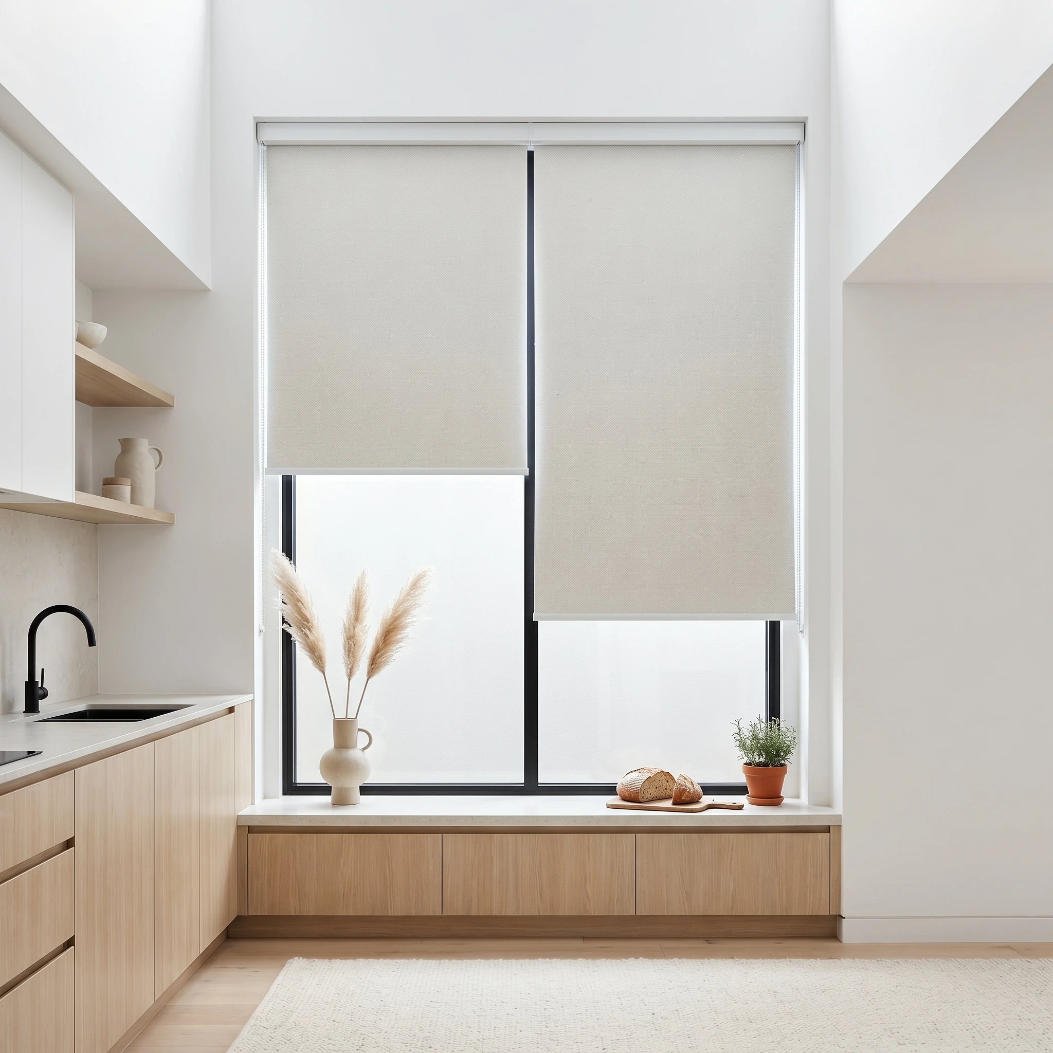 Budget Blockout Roller Blind Pearl