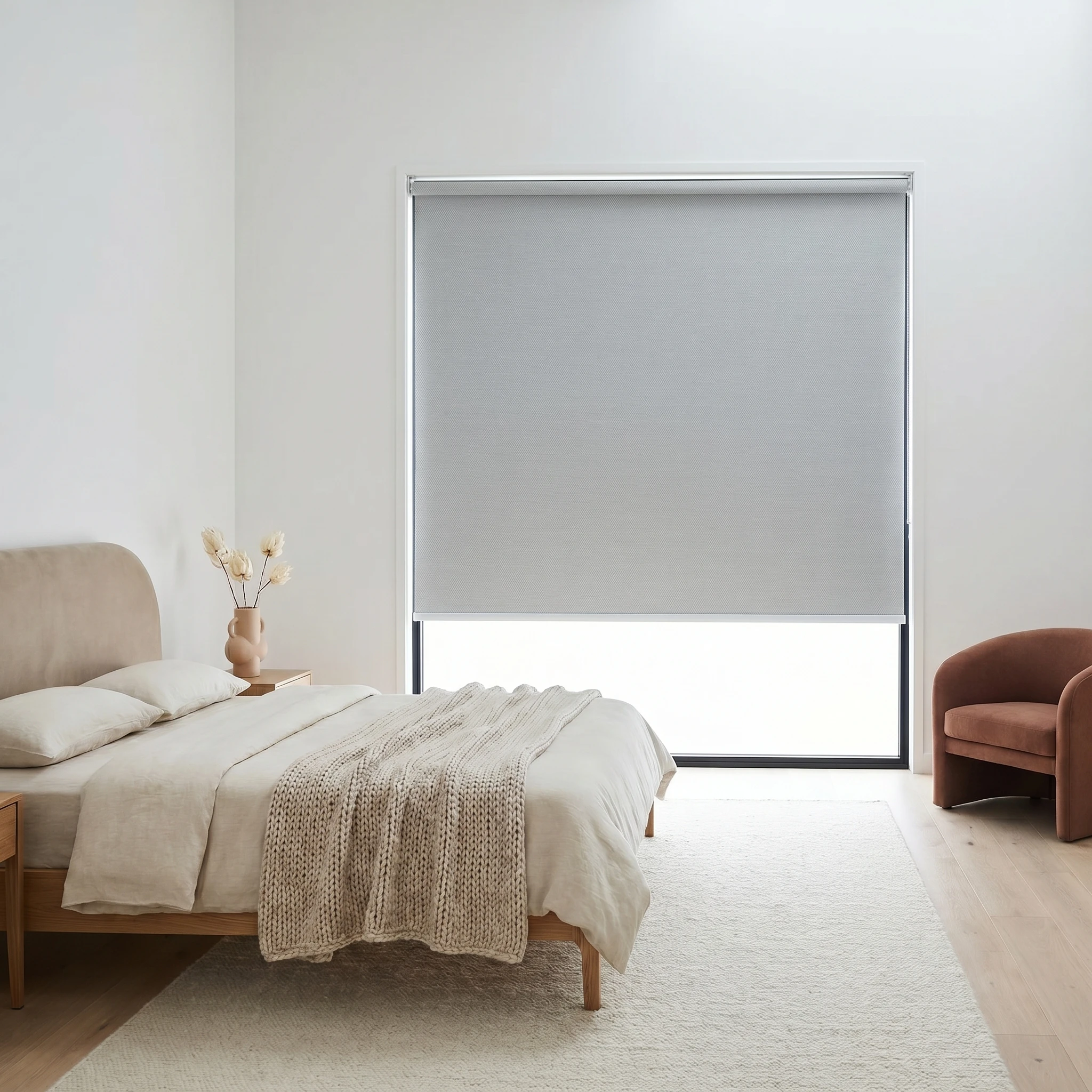 Budget Blockout Roller Blind Winter Mist