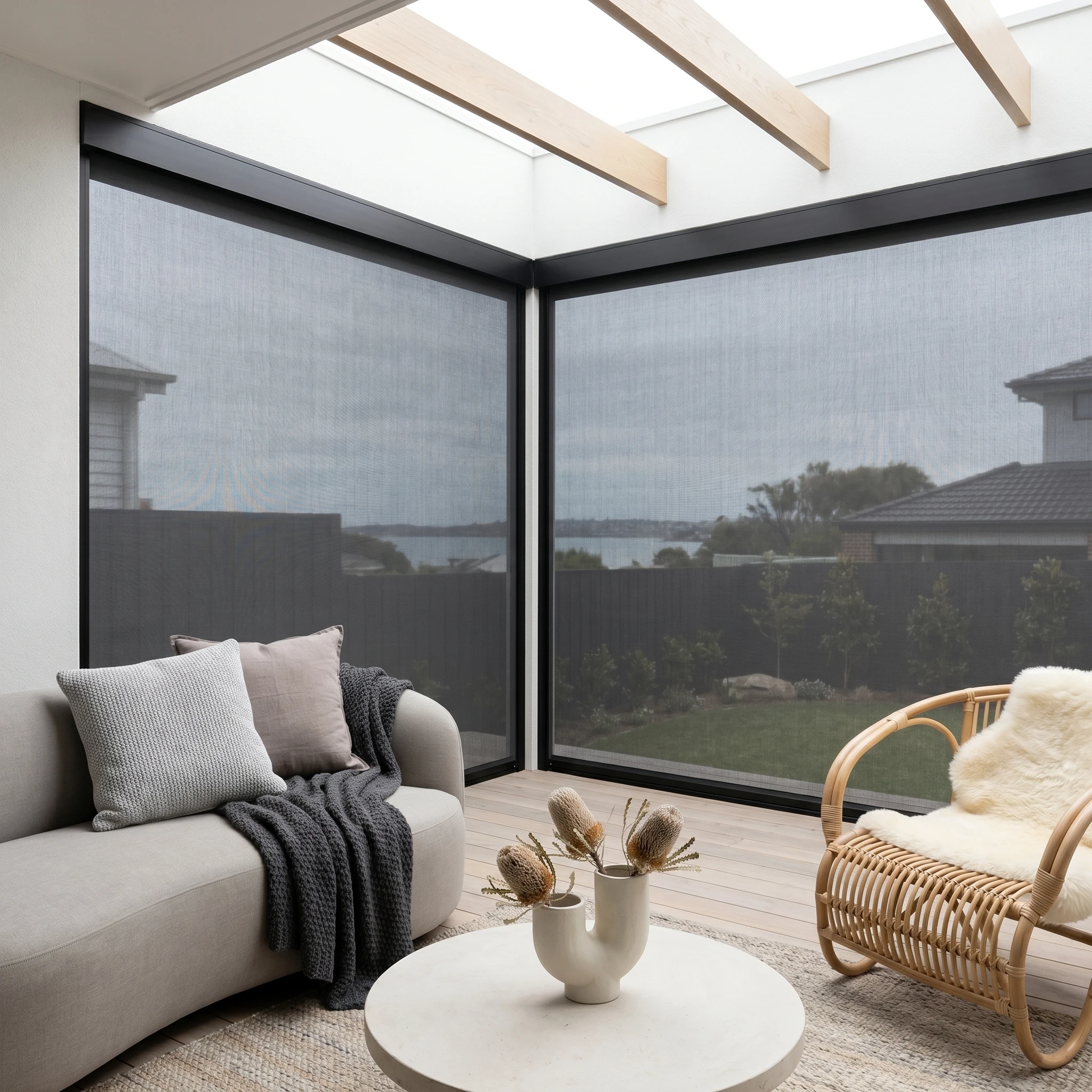 Budget Screen Roller Blind Midnight
