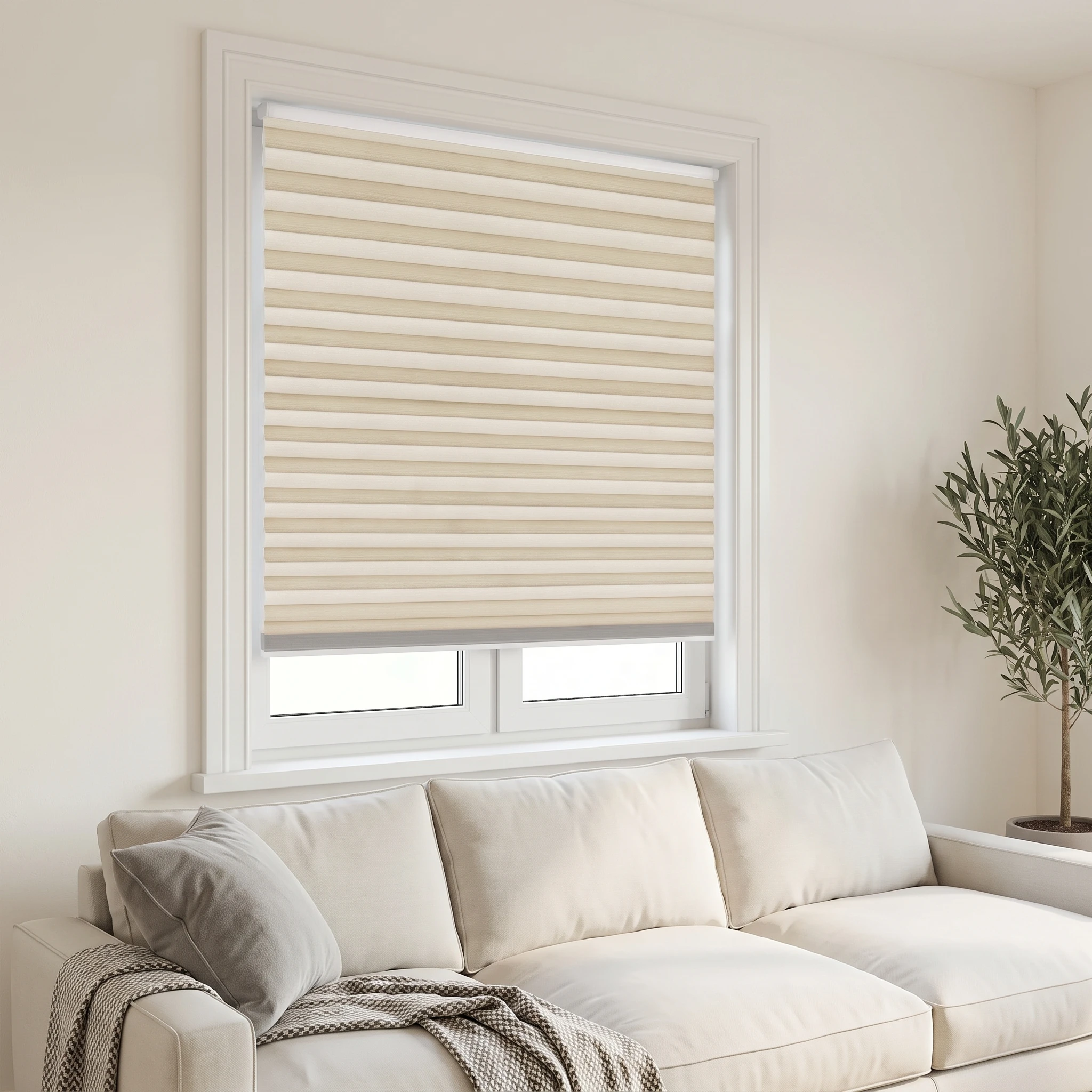 Parchment Blockout 25mm Honeycomb Blind