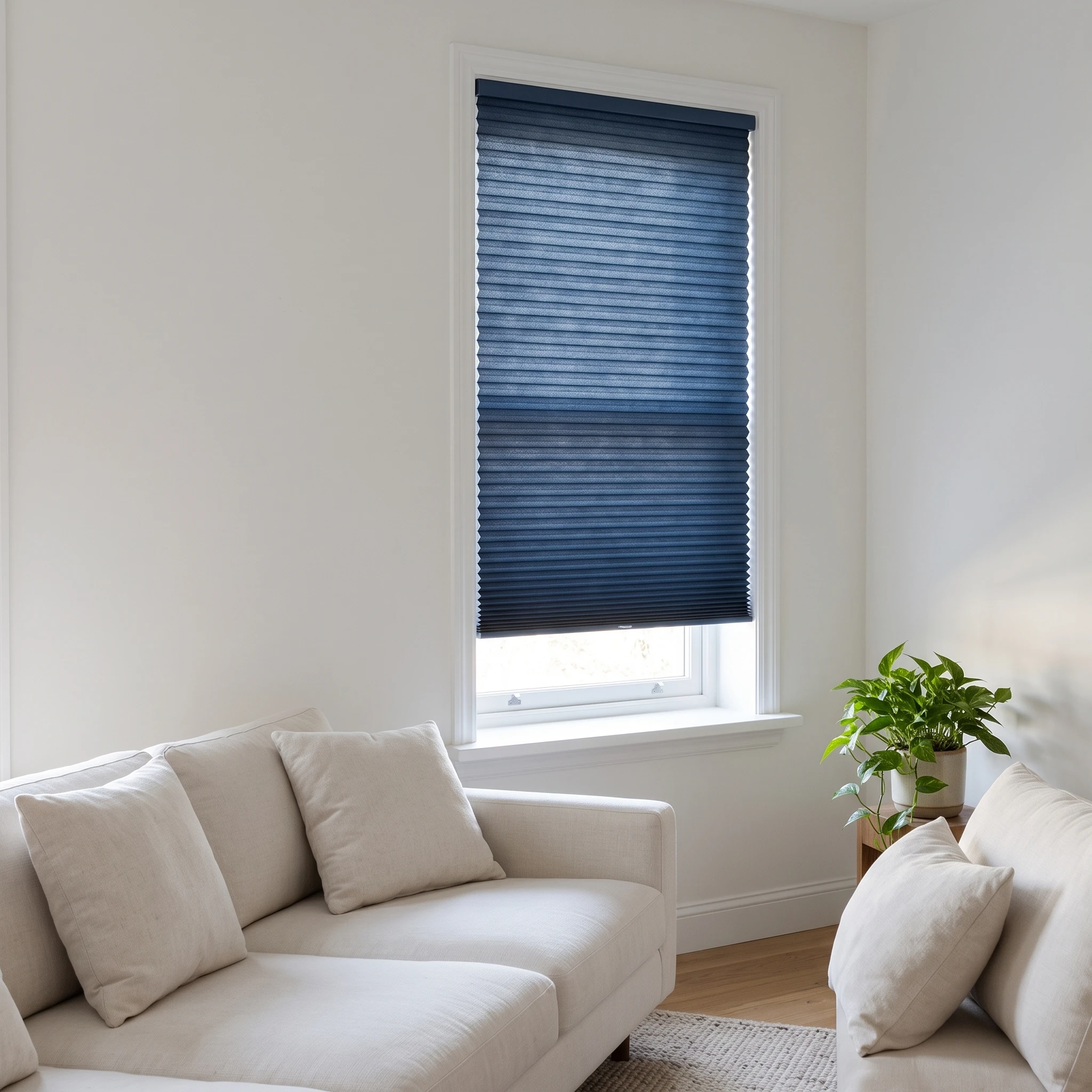 Navy filtering 25mm Honeycomb Blind