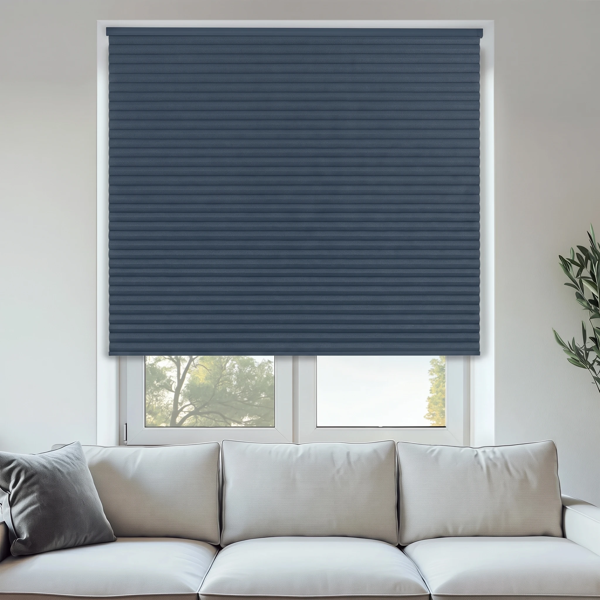 Navy Blockout 25mm Honeycomb Blind