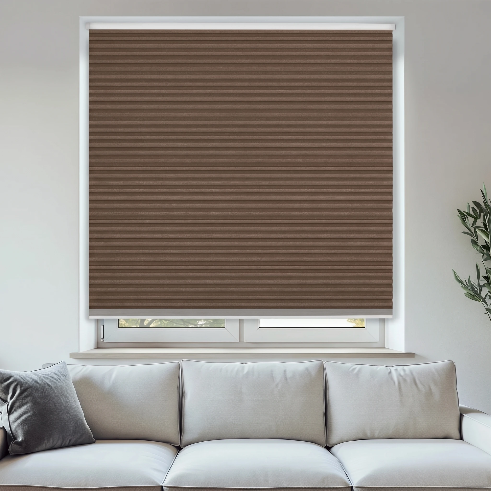 Walnut Blockout 25mm Honeycomb Blind