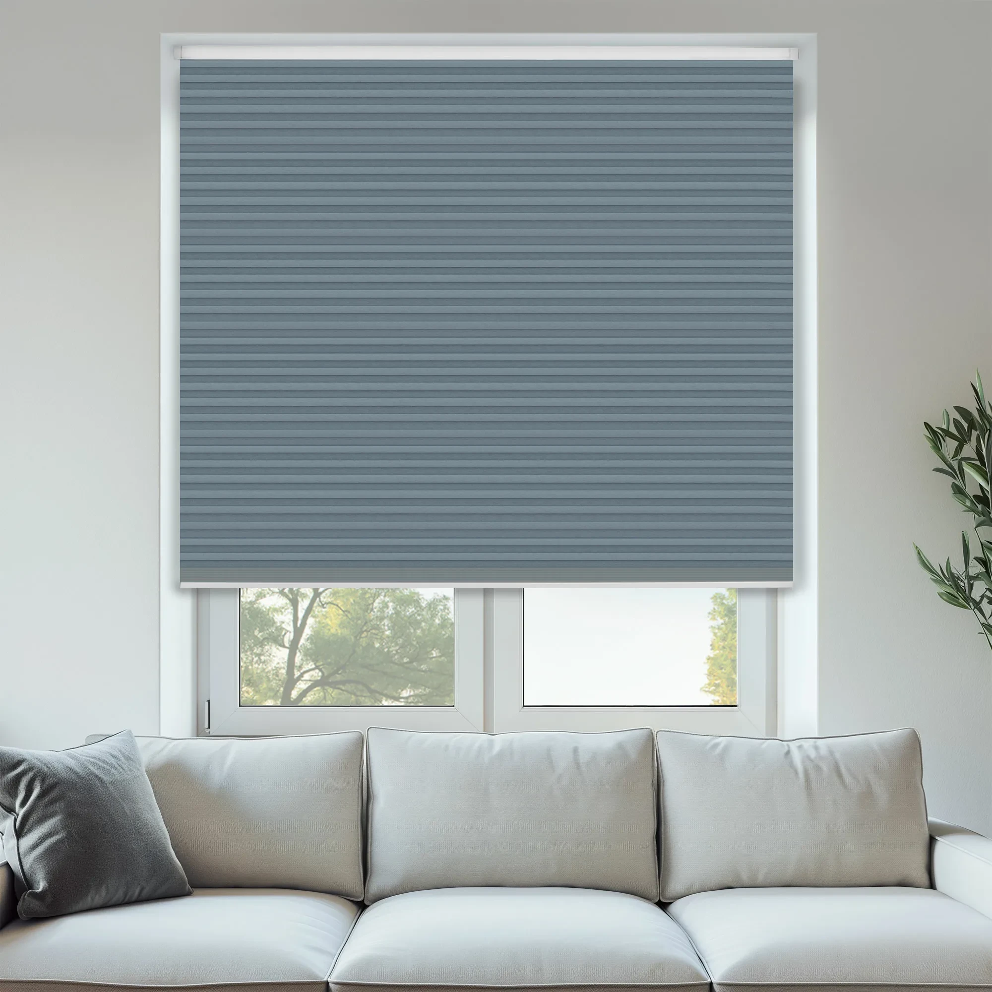 Lake Blue Blockout 25mm Honeycomb Blind