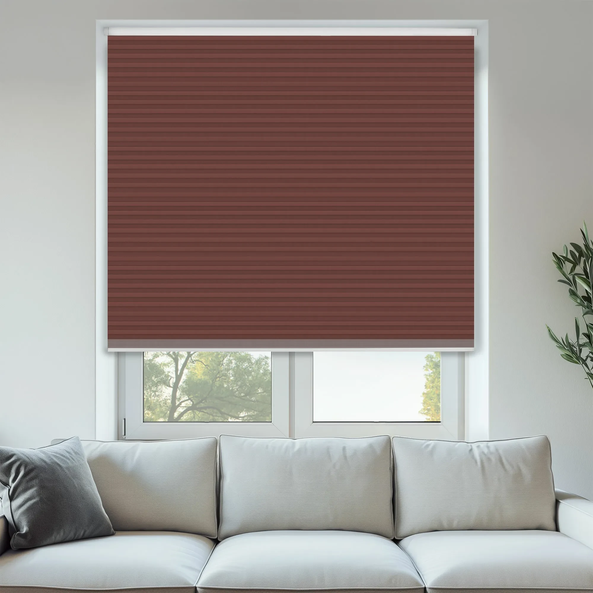 Red rust Blockout 25mm Honeycomb Blind