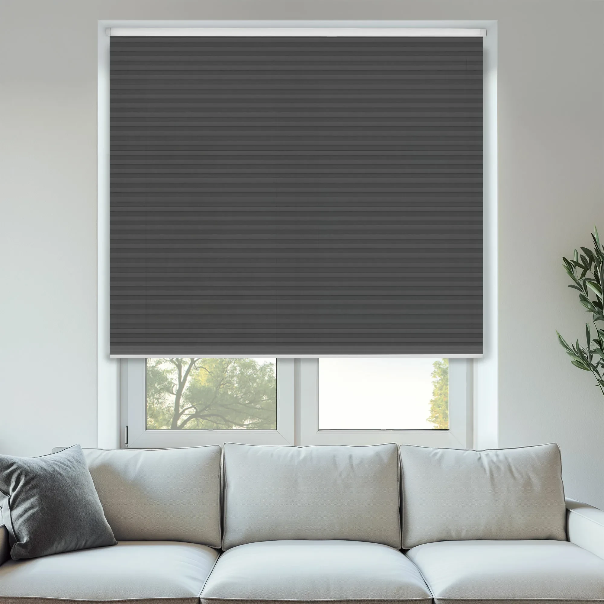 Anthracite Light filtering 25mm Honeycomb Blind