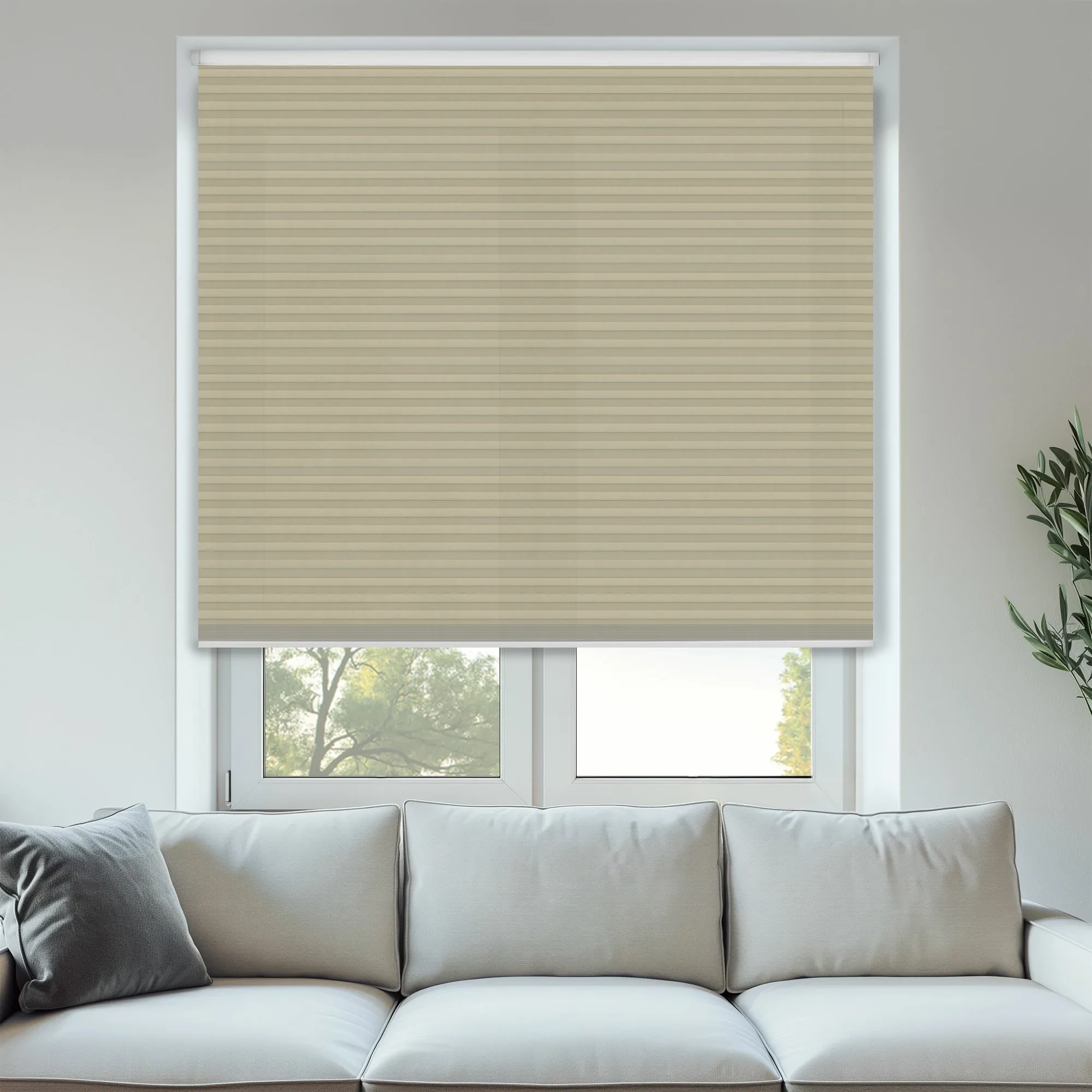 Cream Light filtering 25mm Honeycomb Blind