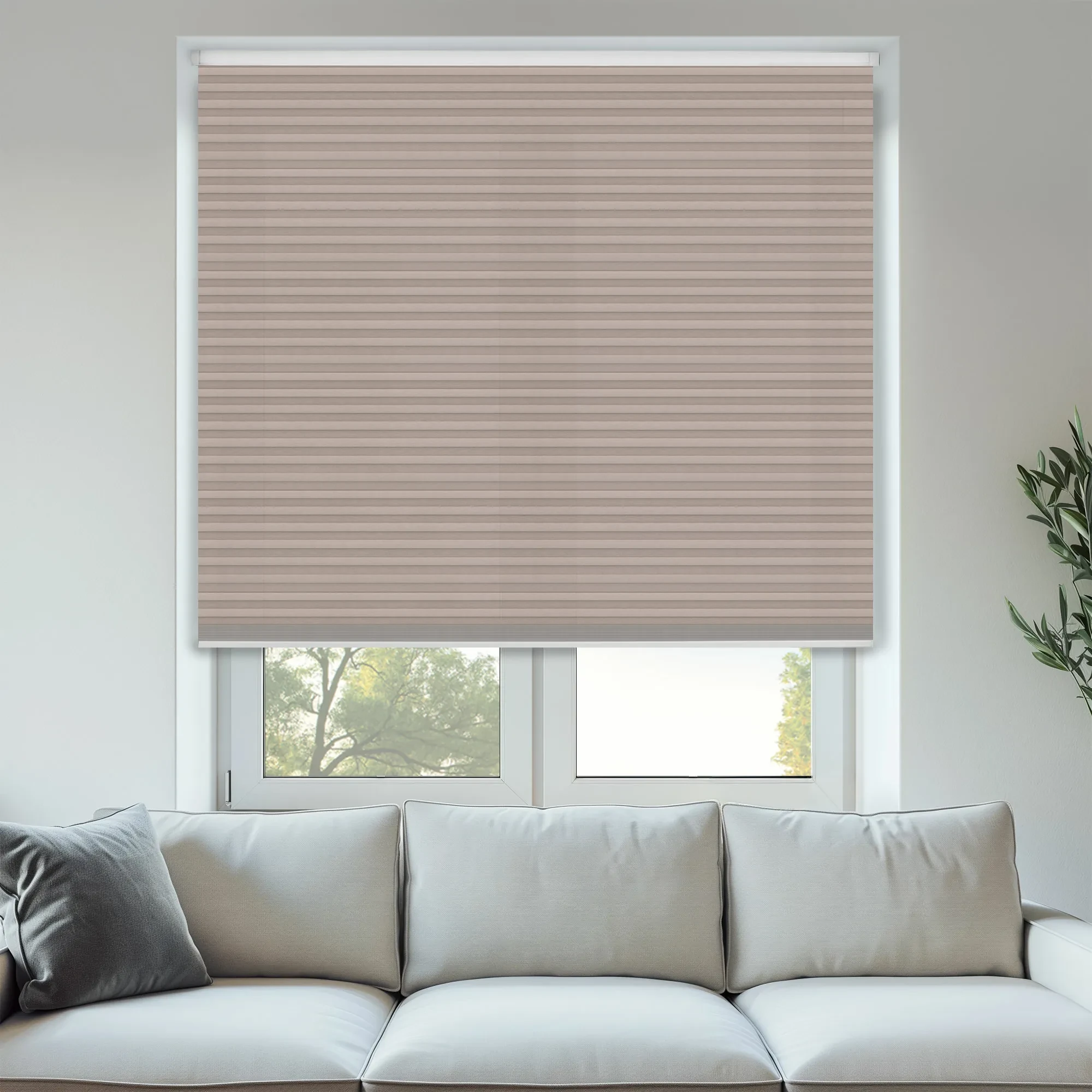 Nude Light filtering 25mm Honeycomb Blind
