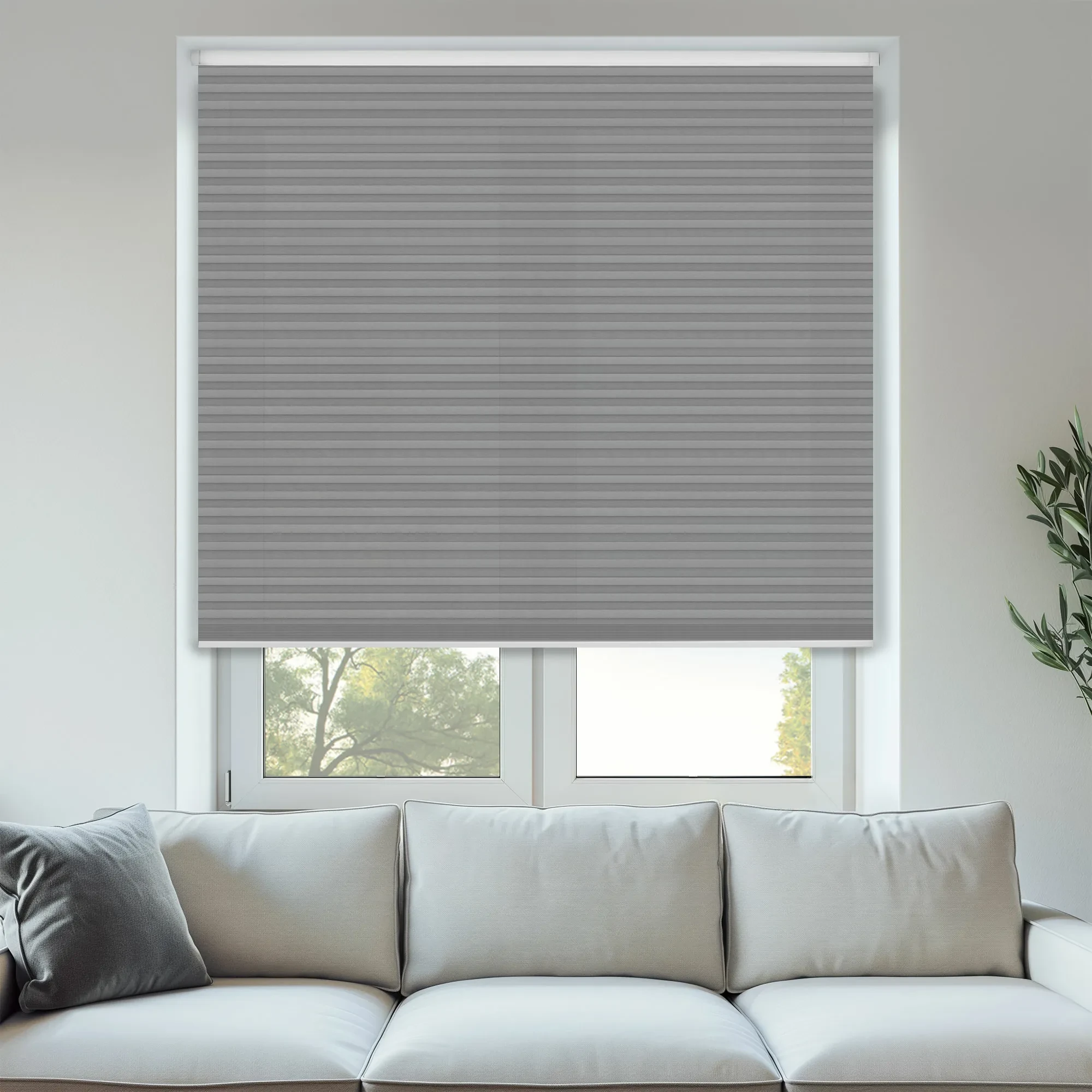 Silver Light filtering 25mm Honeycomb Blind