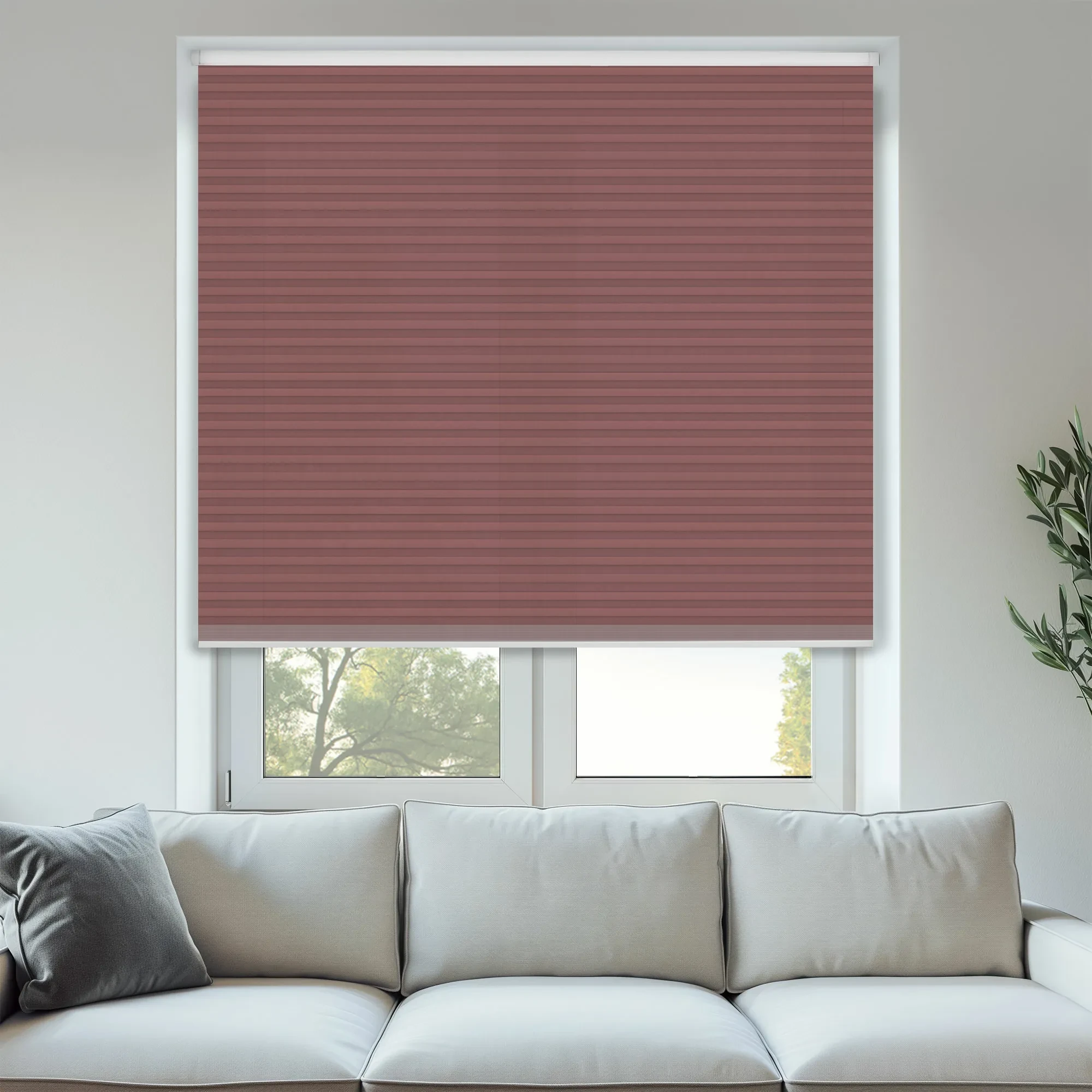 Tuscan red Light filtering 25mm Honeycomb Blind