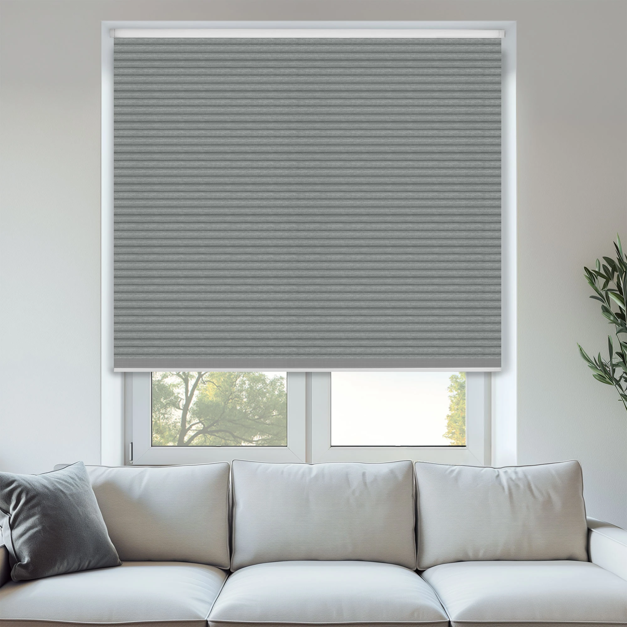 Soft Pewter Blockout 25mm Honeycomb Blind