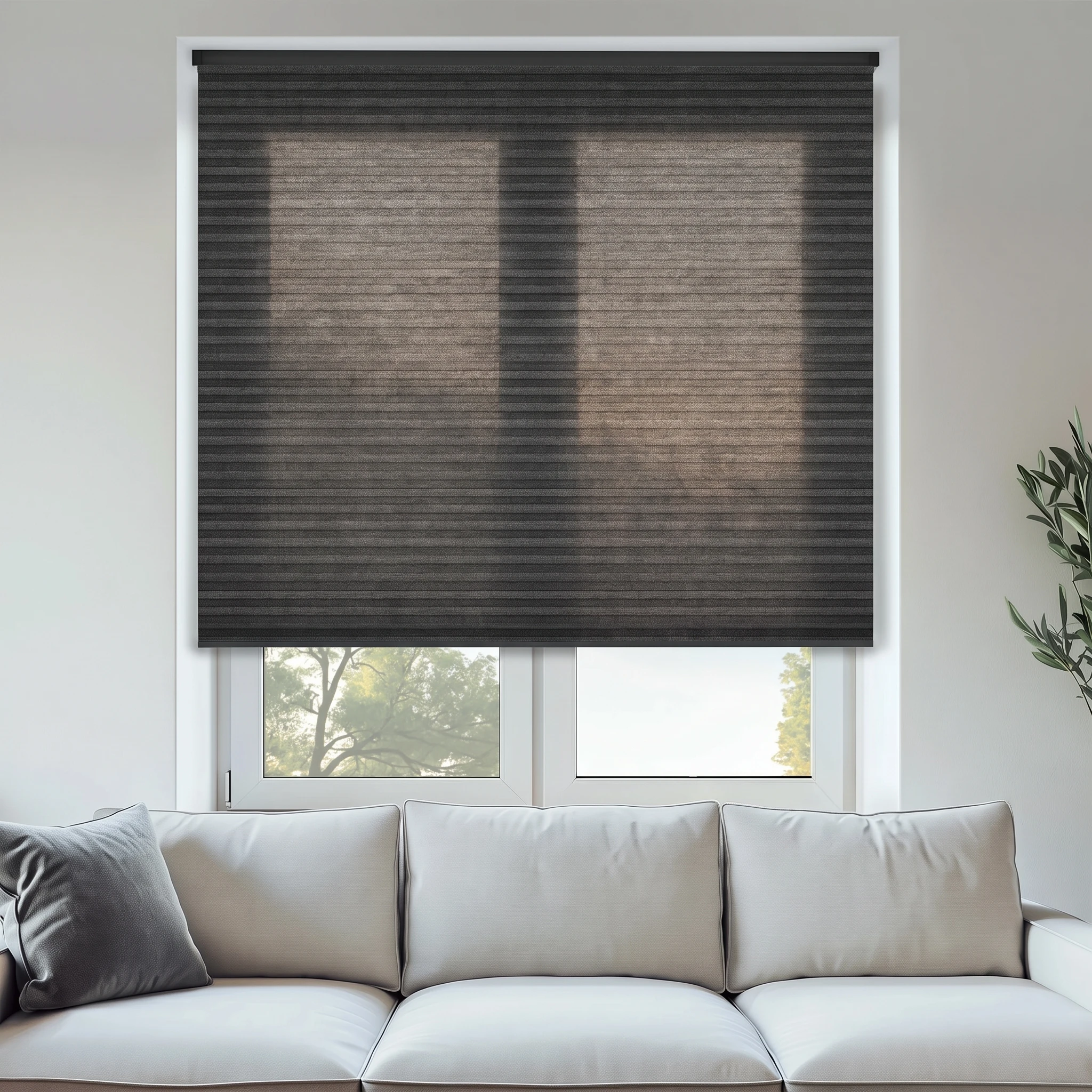 charcoal filtering 25mm Honeycomb Blind