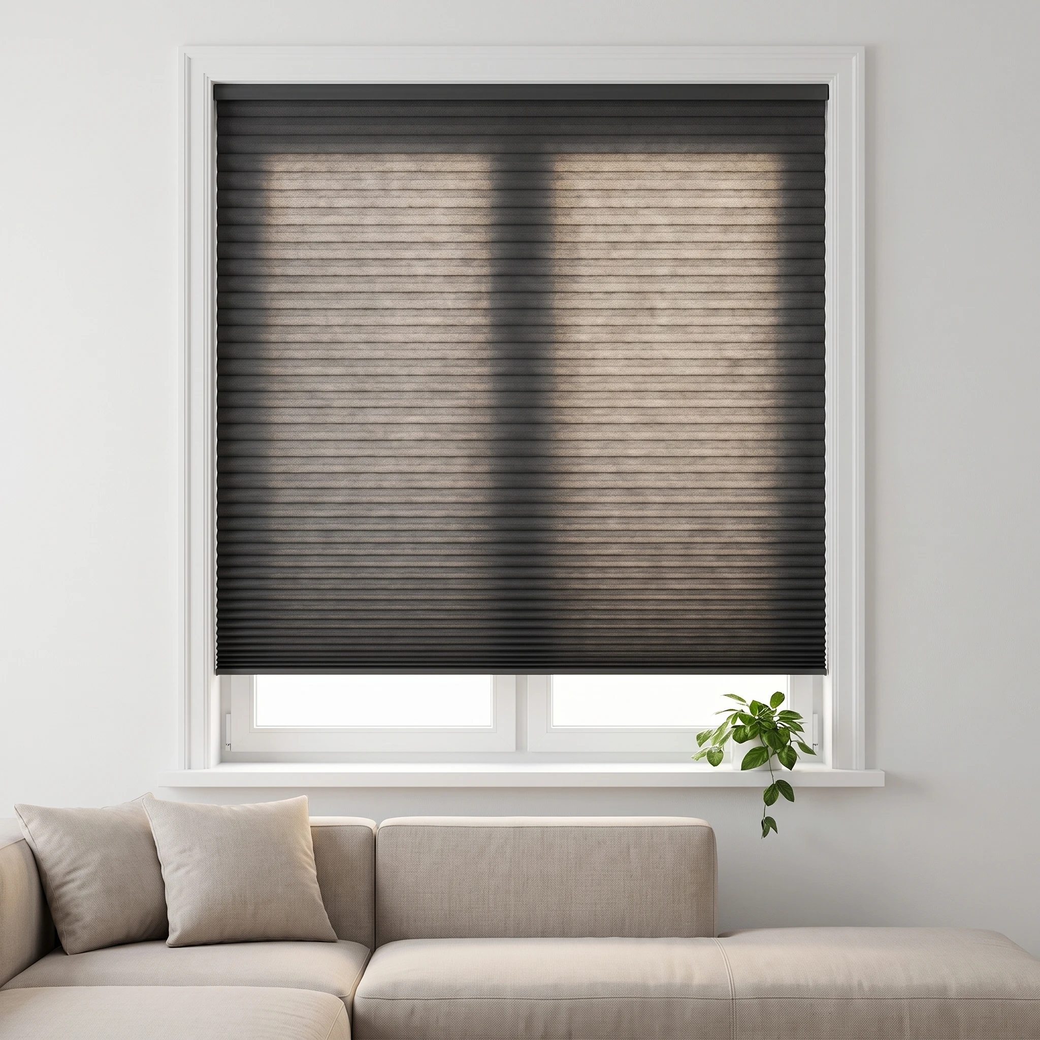 Charcoal filtering 25mm Honeycomb Blind