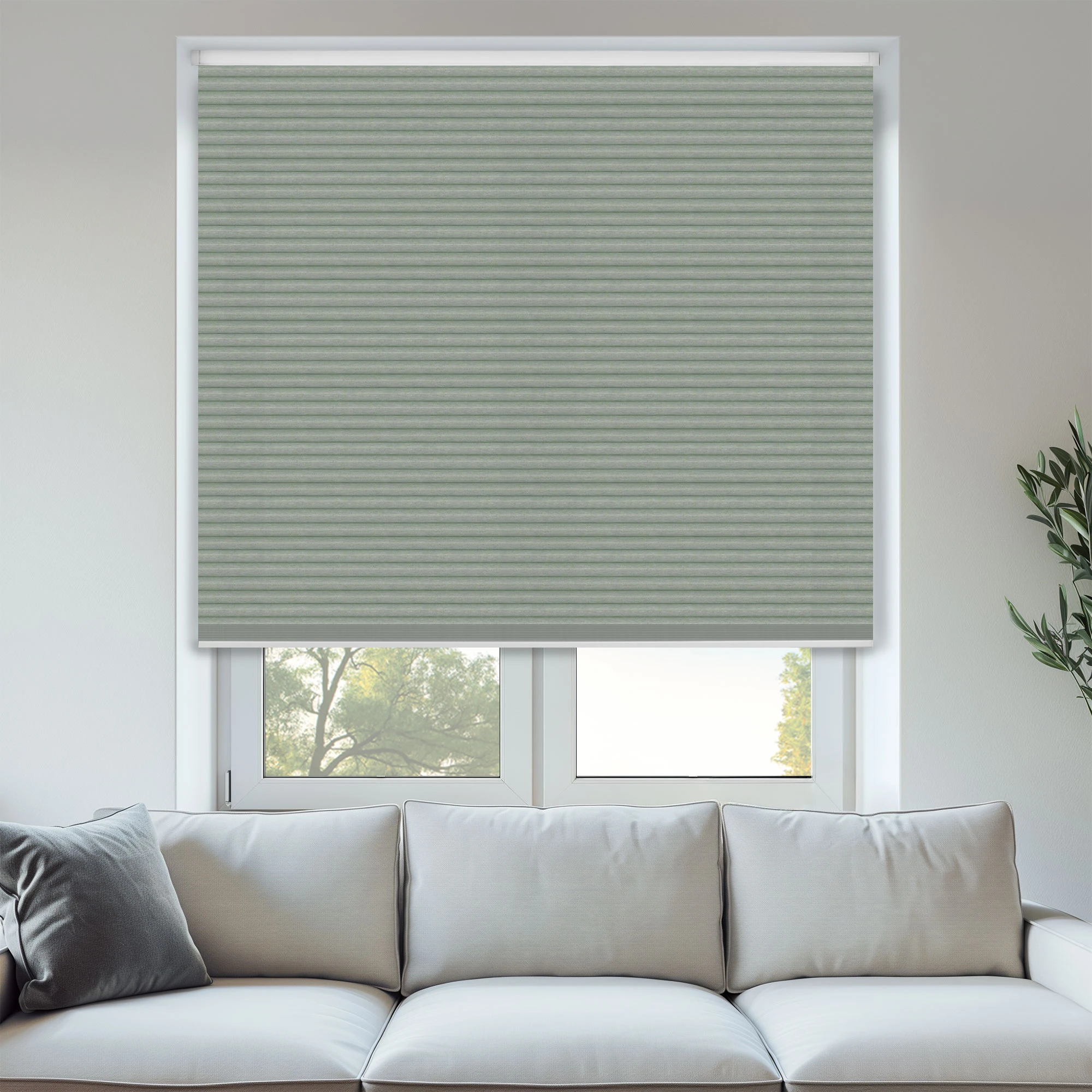Moss Green Blockout 25mm Honeycomb Blind