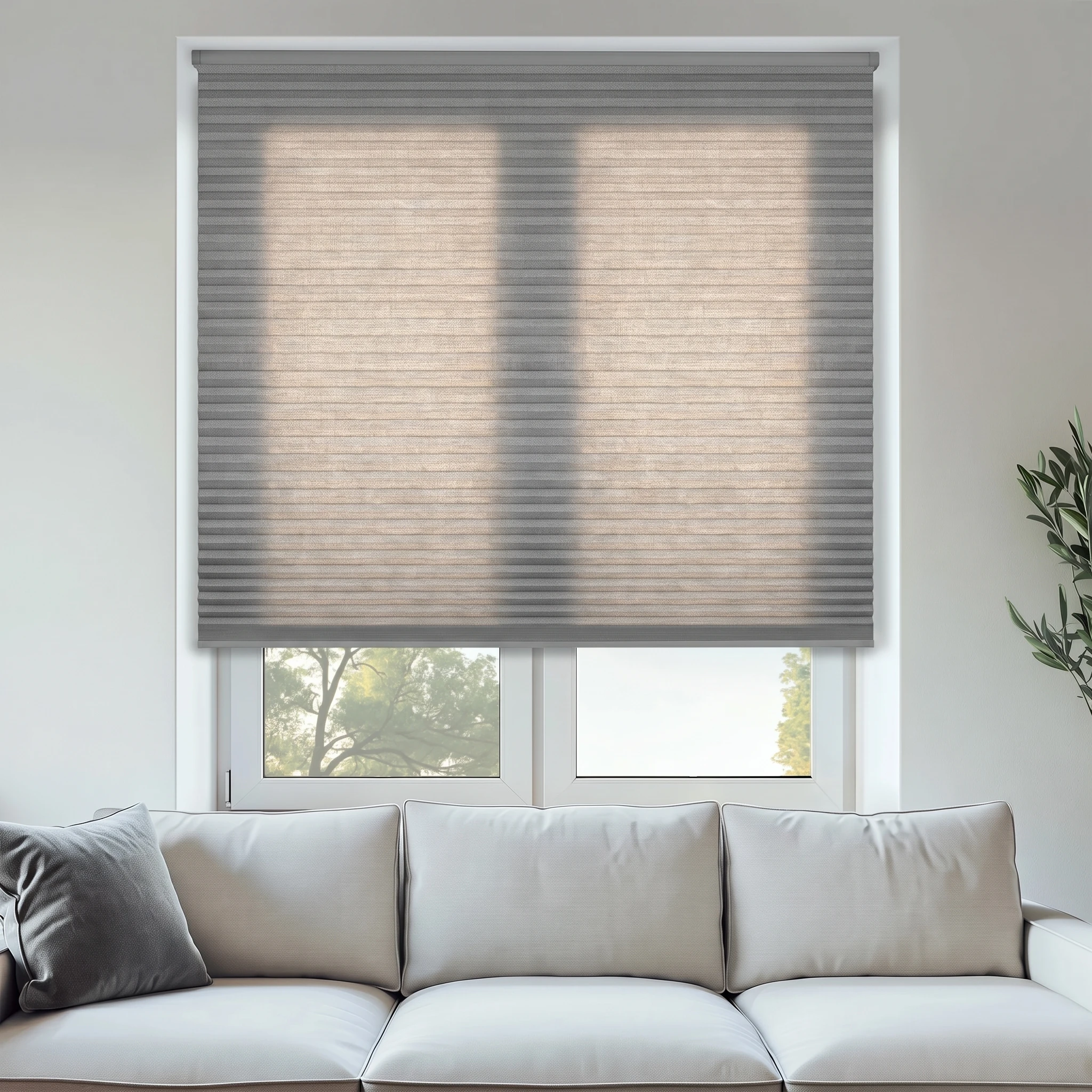 Grey filtering 25mm Honeycomb Blind