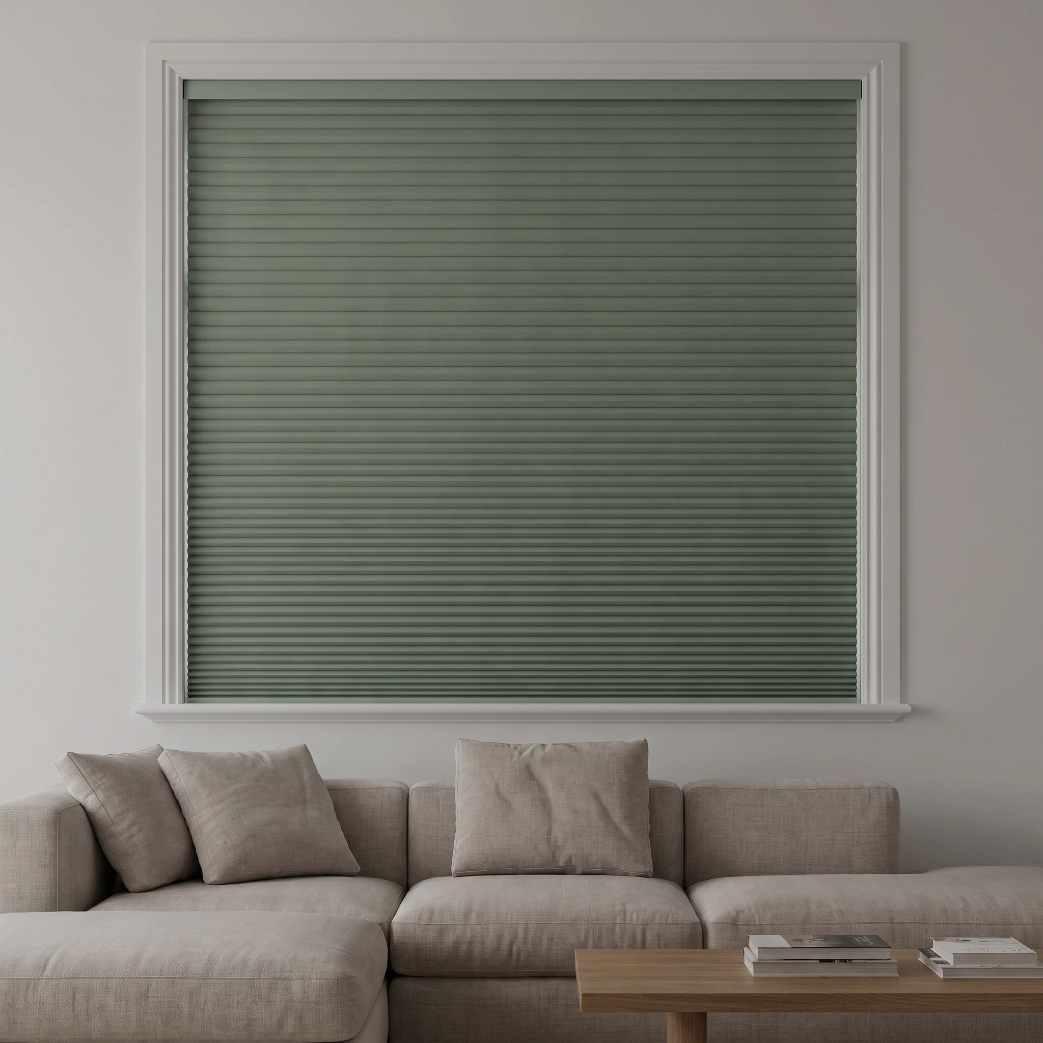 Moss Green Blockout 25mm Honeycomb Blind
