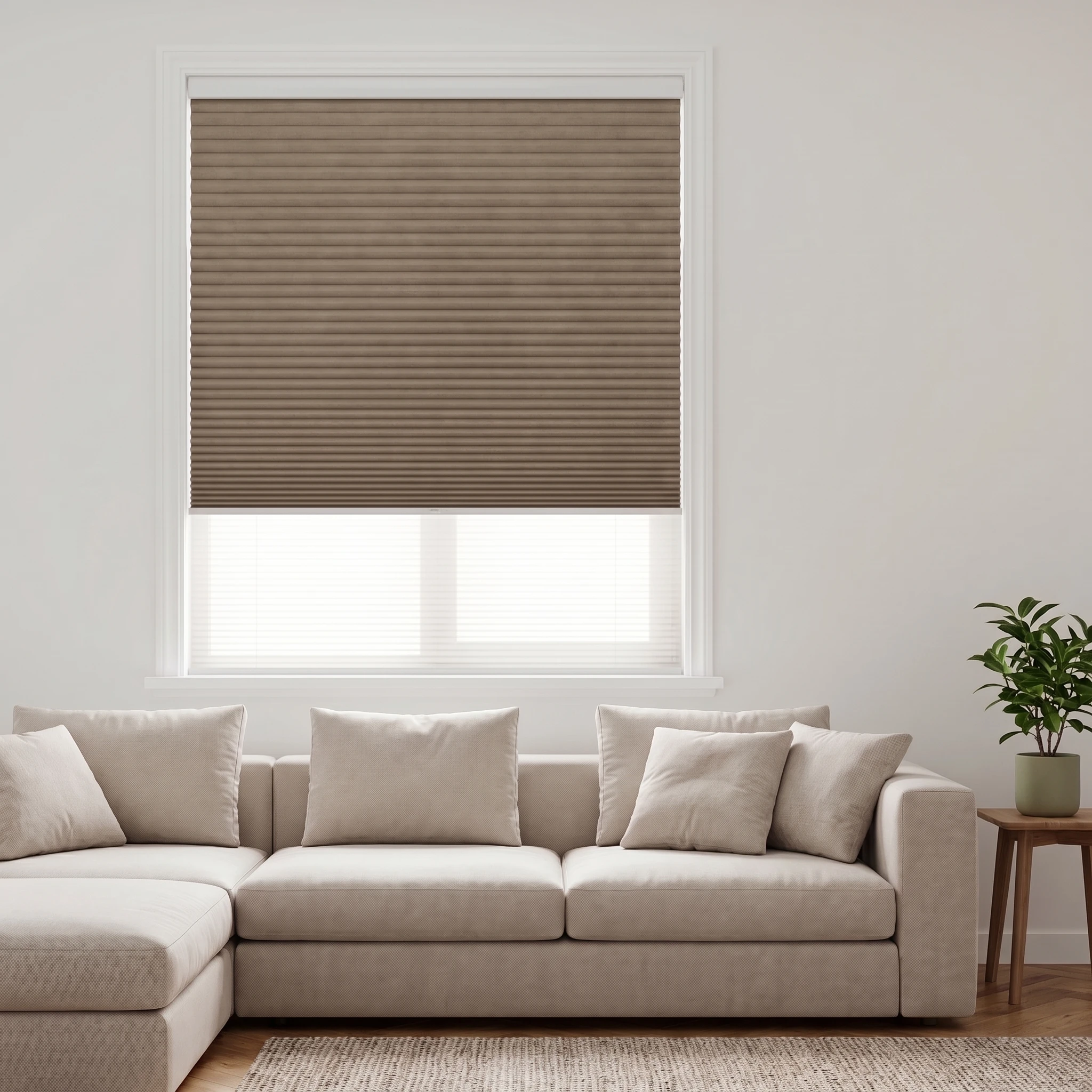 Praline Light filtering 25mm Honeycomb Blind