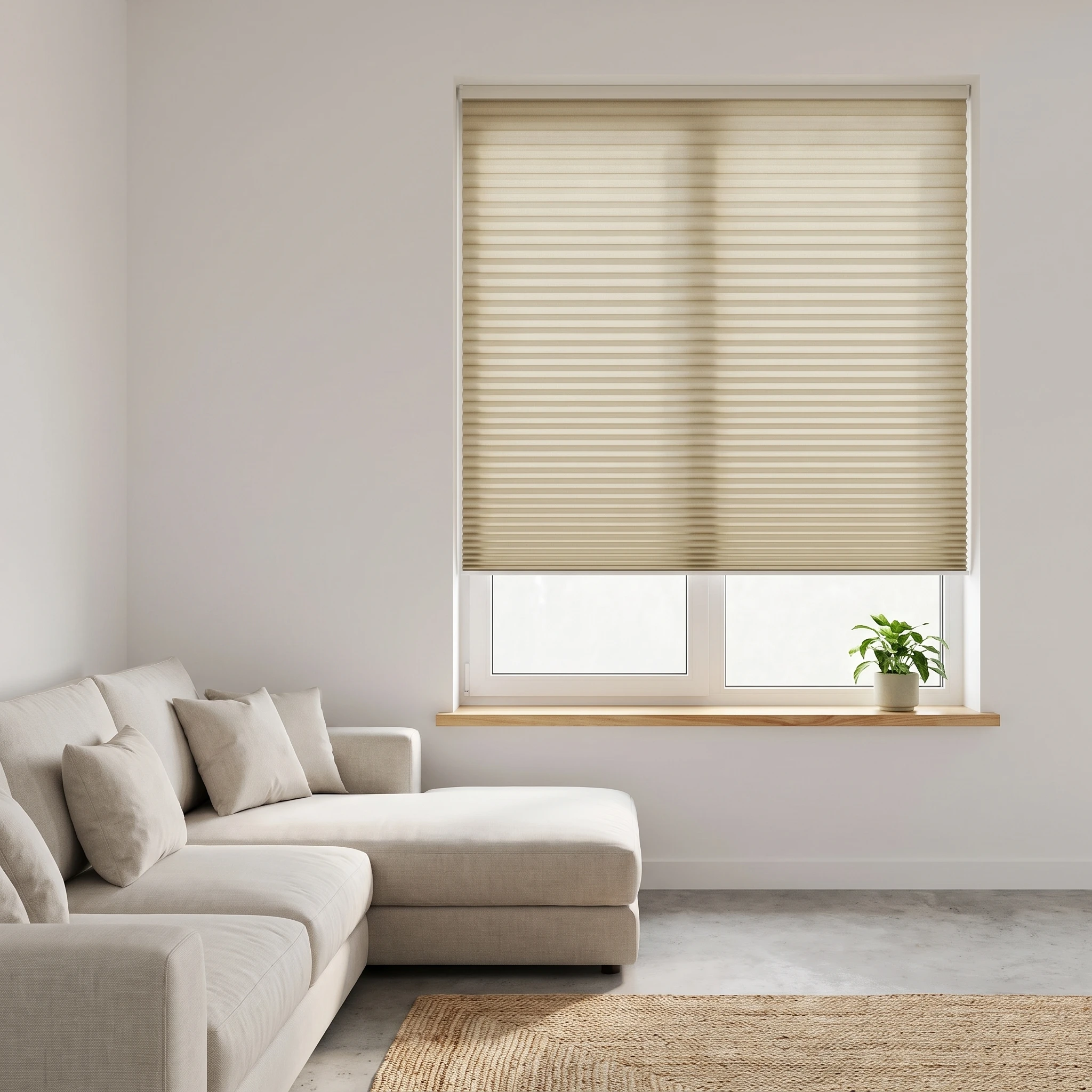 Cream filtering 25mm Honeycomb Blind