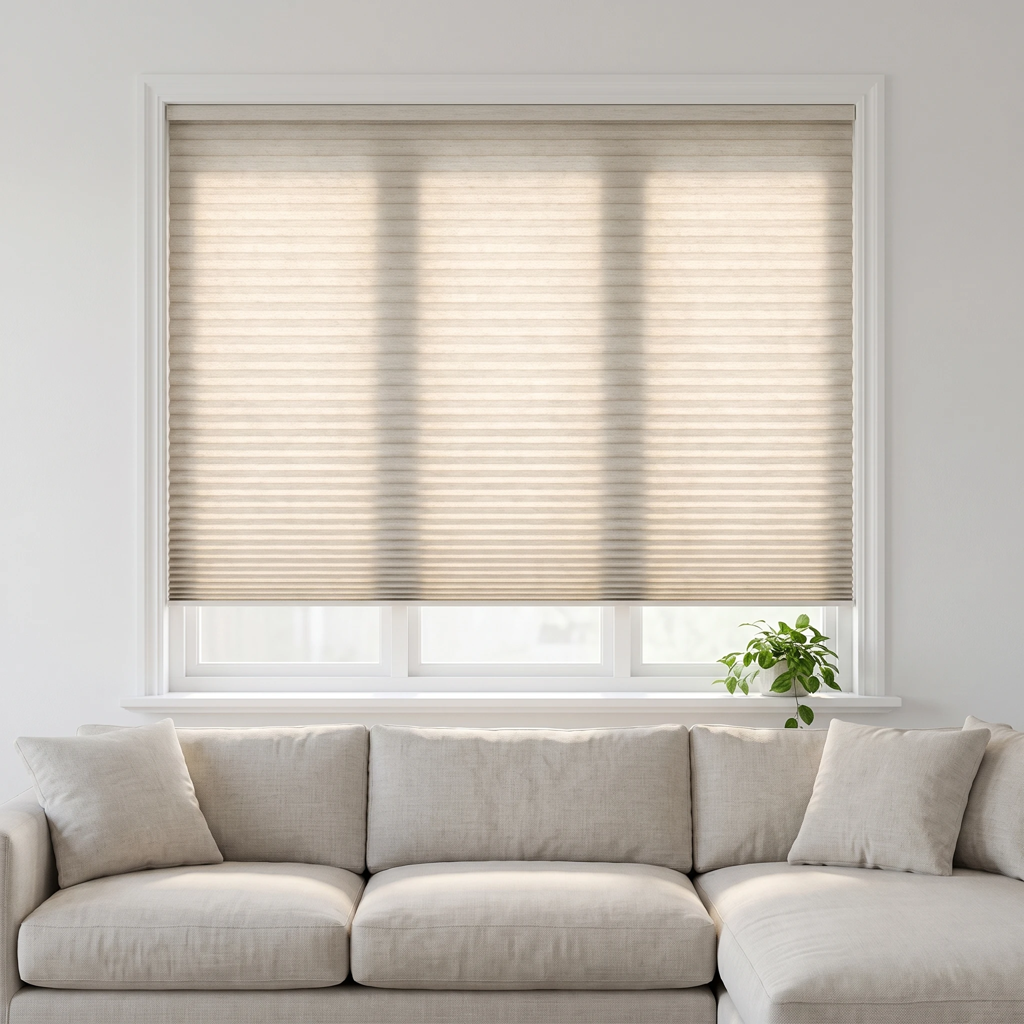 Ivory Light filtering 25mm Honeycomb Blind