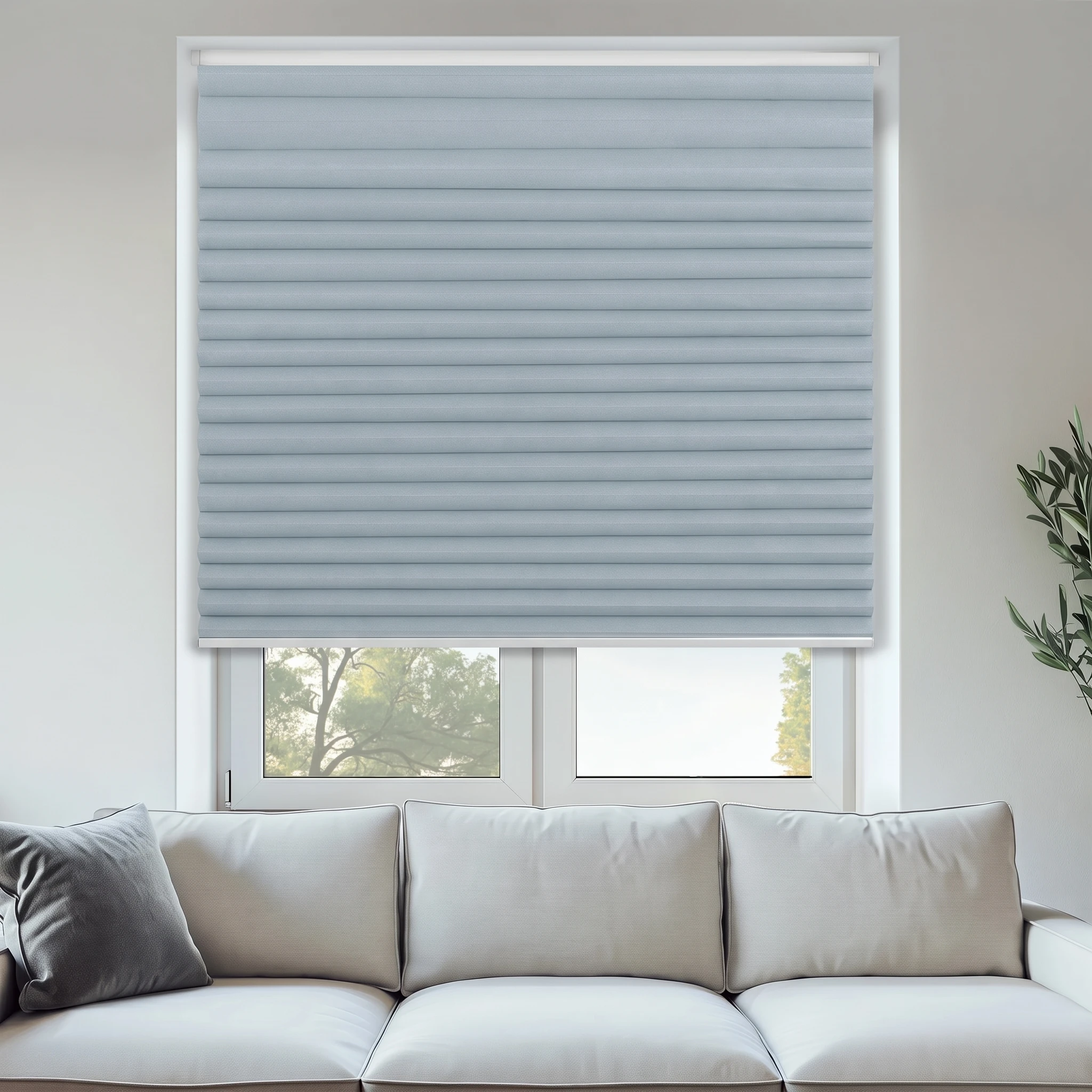 Cool blue Blockout 25mm Honeycomb Blind